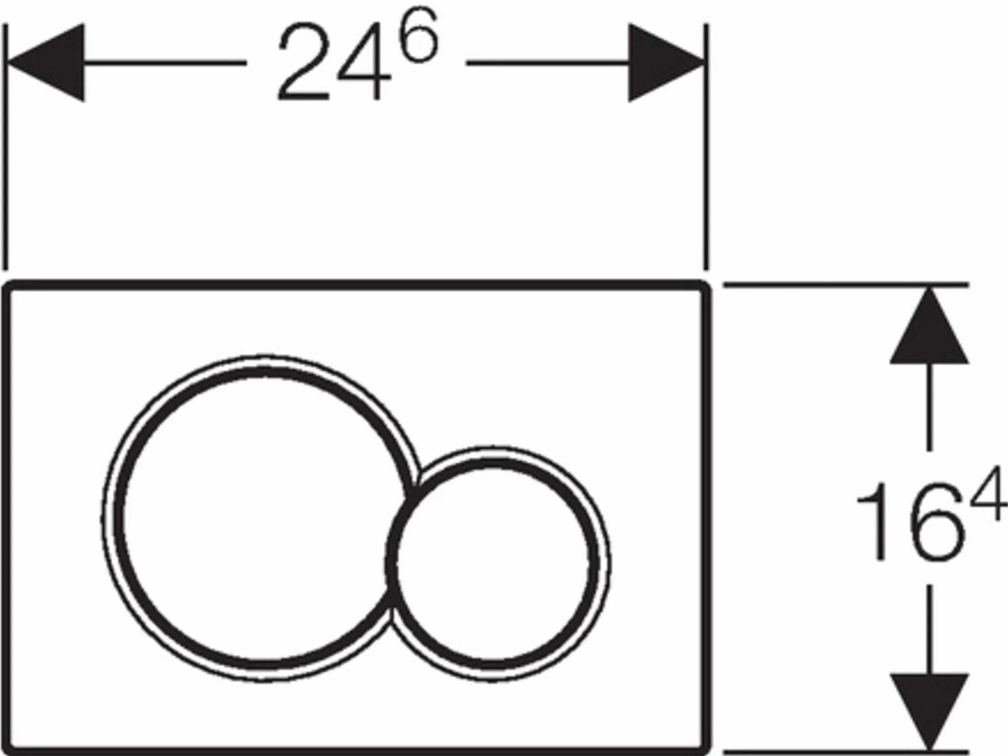Geberit 115770115 Betätigungsplatte Sigma01, Kunststoff für 2-Mengen-Spülung 1 Stück