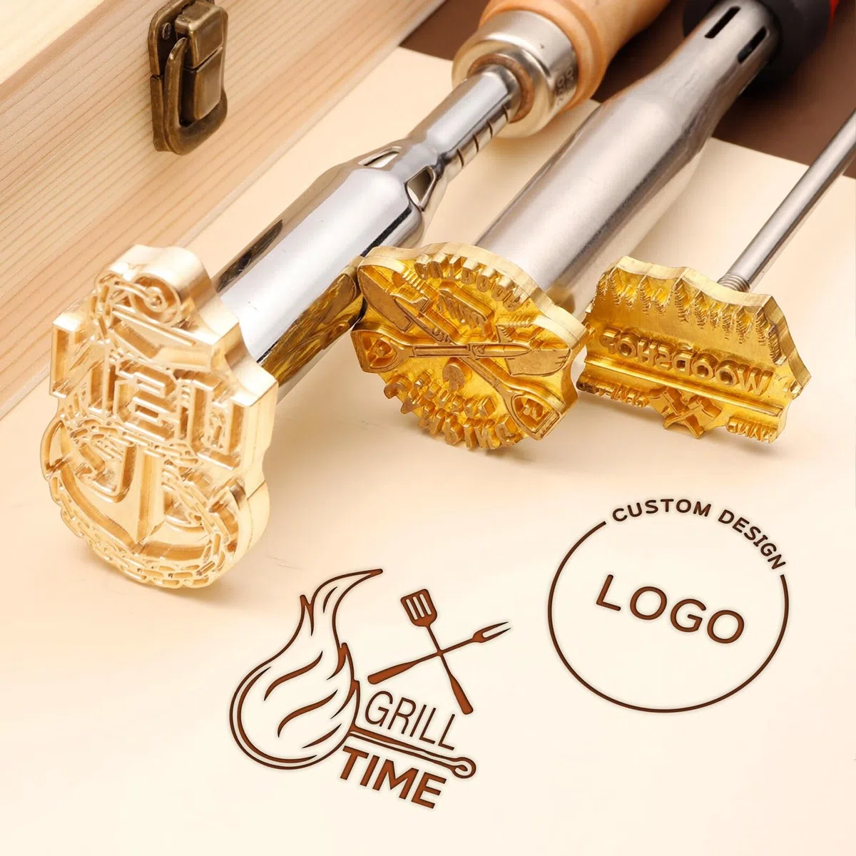 Elektrisches Brandeisen für Holz, personalisierte Temperaturkontrolle, schwarze Brandeisen mit Metallstempel, Logo-Brandeisen, Buchstabenstempel für Leder, Lebensmittel, Holzbearbeitungswerkzeuge