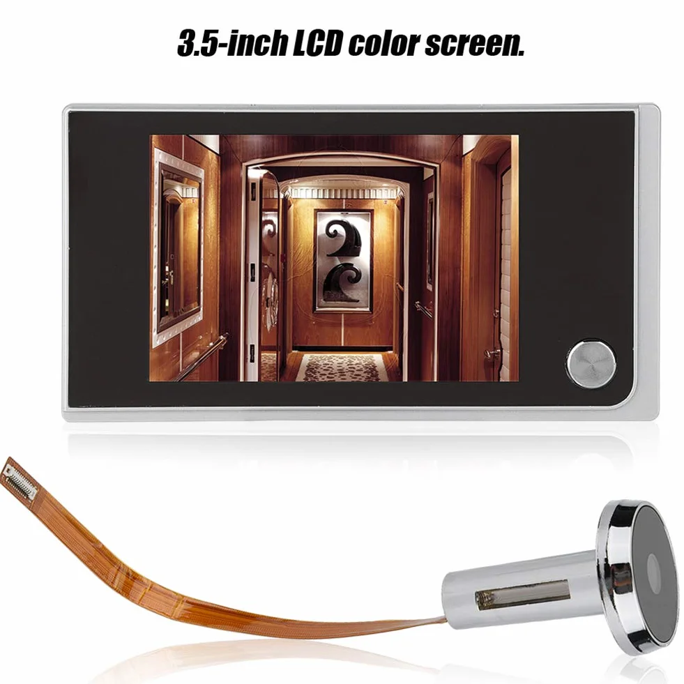 Tangxi Digitaler Türspion Kamera, Türspion mit LCD-Display 3,5 Zoll + 120° Blickwinkel + 24 Stunden Überwachung, Kamera mit Katzenauge für Sicherheit zu Hause