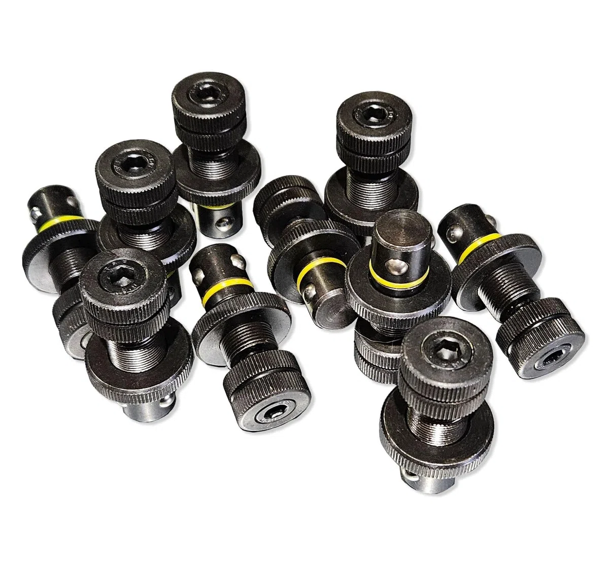 Kugelsperrbolzen Set D16 (10-teilig) – verstellbar 12–24 mm – Spannbolzen für Schweißtisch & Lochplatte – System 16 Positionierbolzen aus Stahl