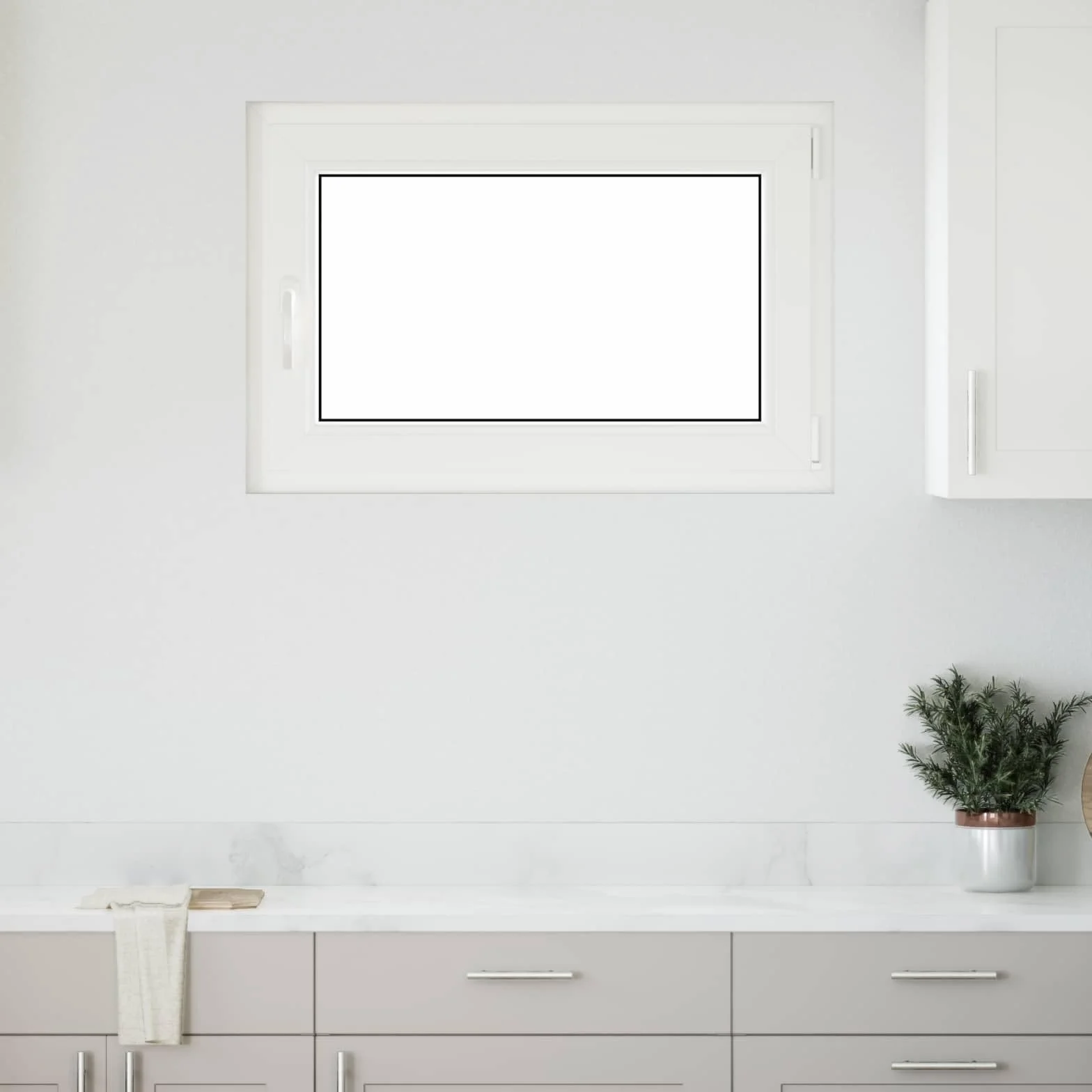 vidaXL Kellerfenster RISOR 90 x 50 cm PVC und Glas Weiß, Moderne und langlebige Wärmedämmung für Fensterdesign, schalldichte PVC-Glas-Elemente