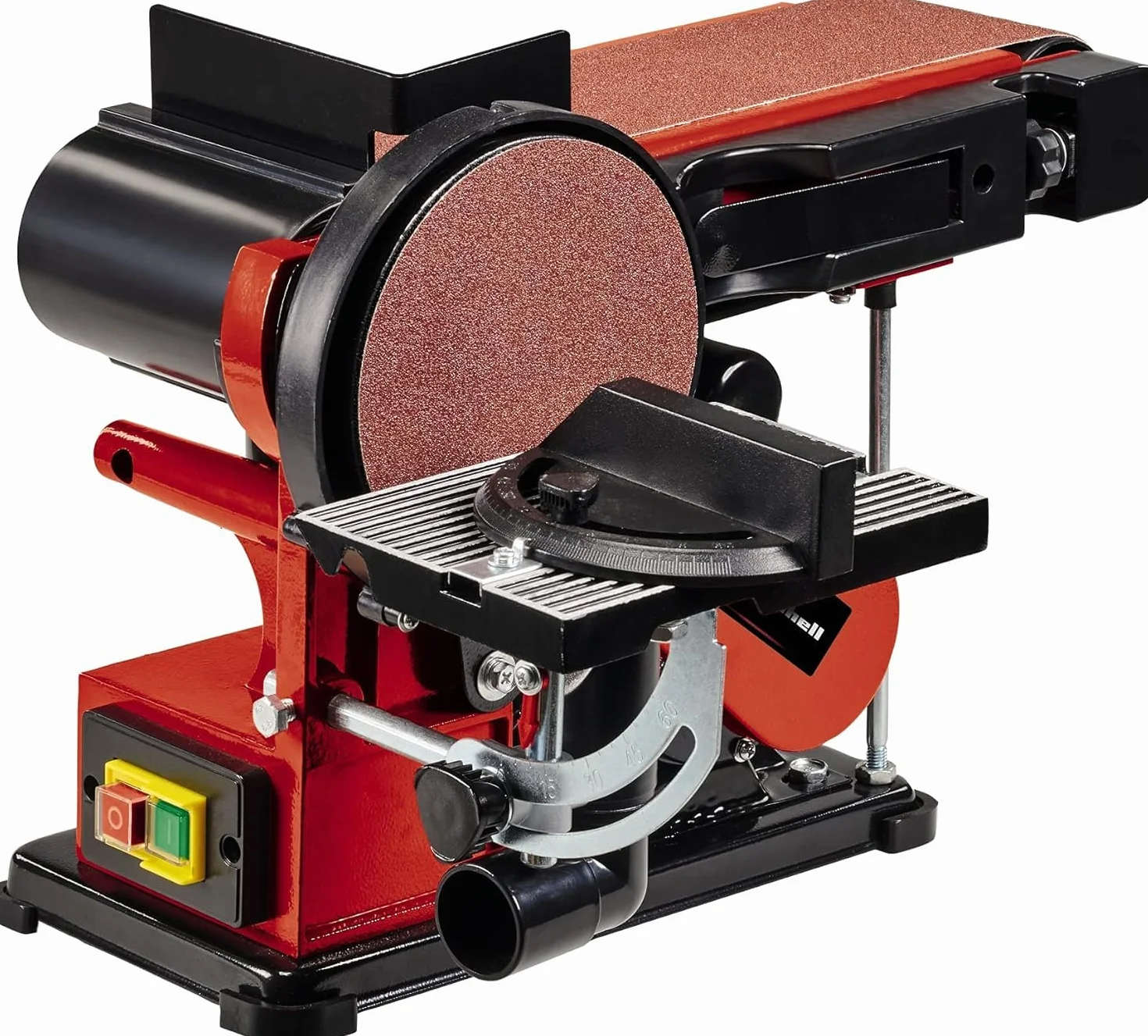 Einhell Stand-Band-Tellerschleifer TC-US 380 (380 W, Schleifbandgeschw. 292 m/min, Schleifteller Drehzahl 1.450 min-1, inkl. 1x Schleifband K80 und 1x Tellerschleifpapier K80)