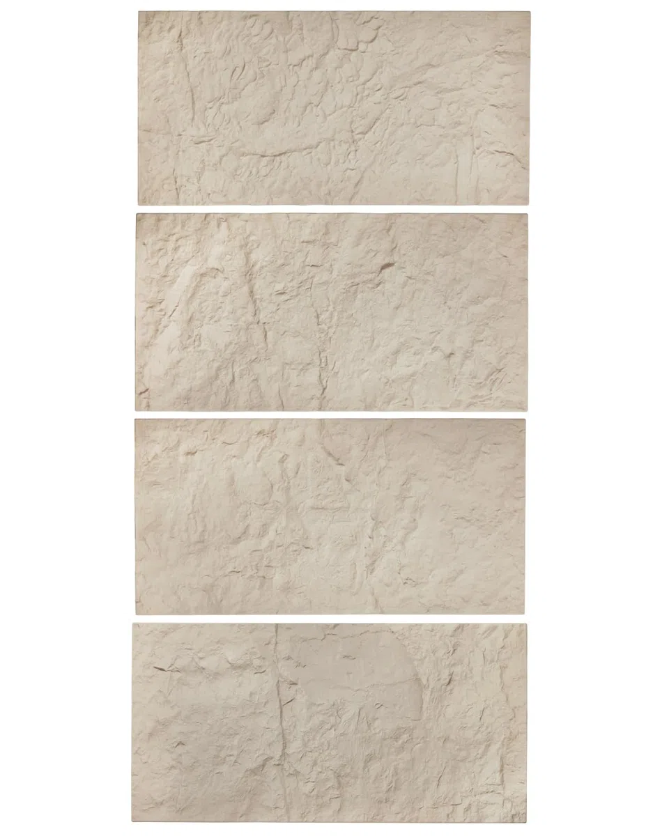 VEVOR 3D-Wandpaneele, 4er-Set 120x60 cm PU-Naturstein-Imitat-Wandverkleidung, Wanddeko, 2,97 m² Deckkraft, Inneneinrichtung für Decke, Schlafzimmer, Wohn- und Spielzimmer, Steingelb
