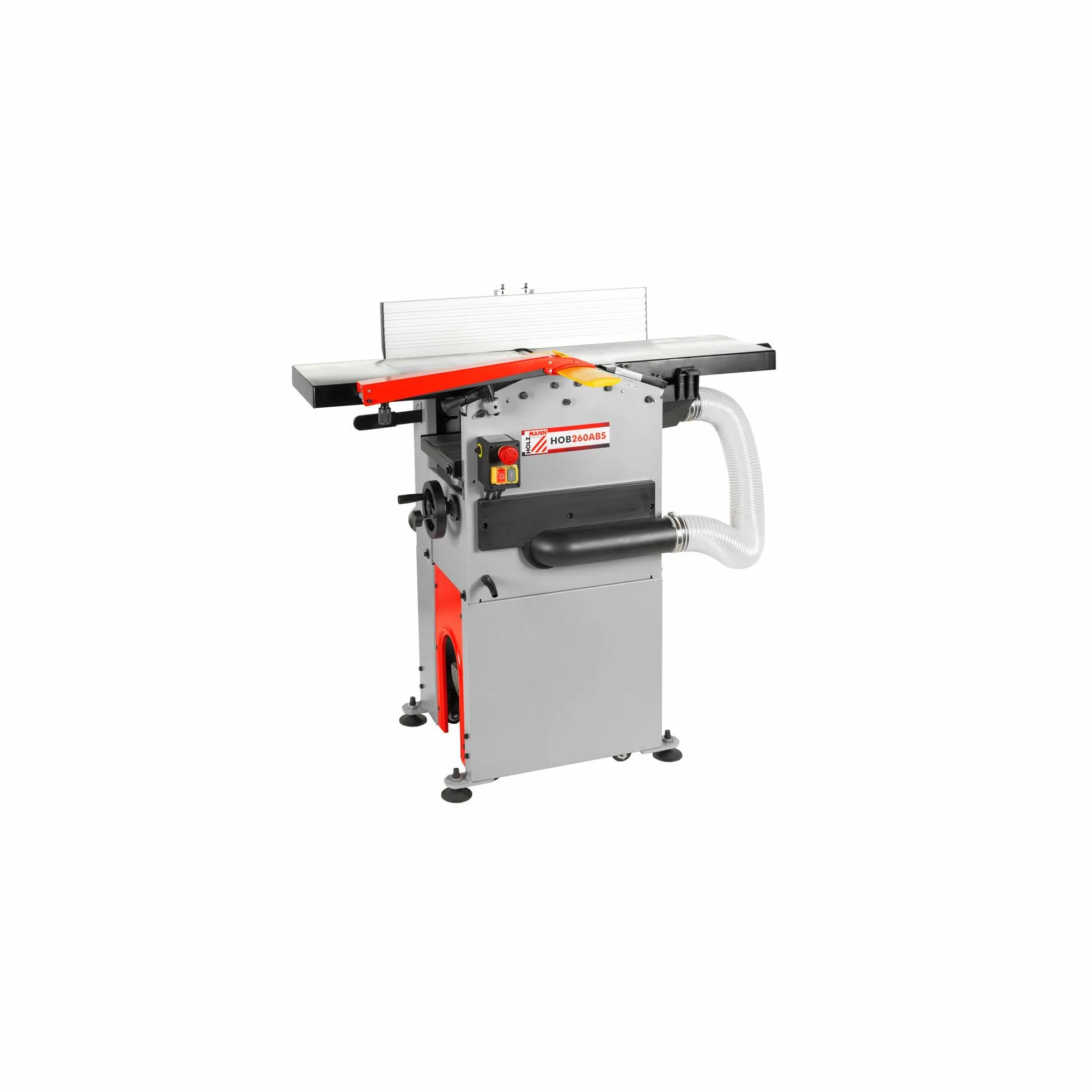 Holzmann HOB260ABS Abricht-Dickenhobelmaschine - 230V mit integriertem Staubsauger, Aluminium-Gusseisen, Industriell, Hobelmaschine mit integrierter Absaugung, Holzwerkzeugmaschine