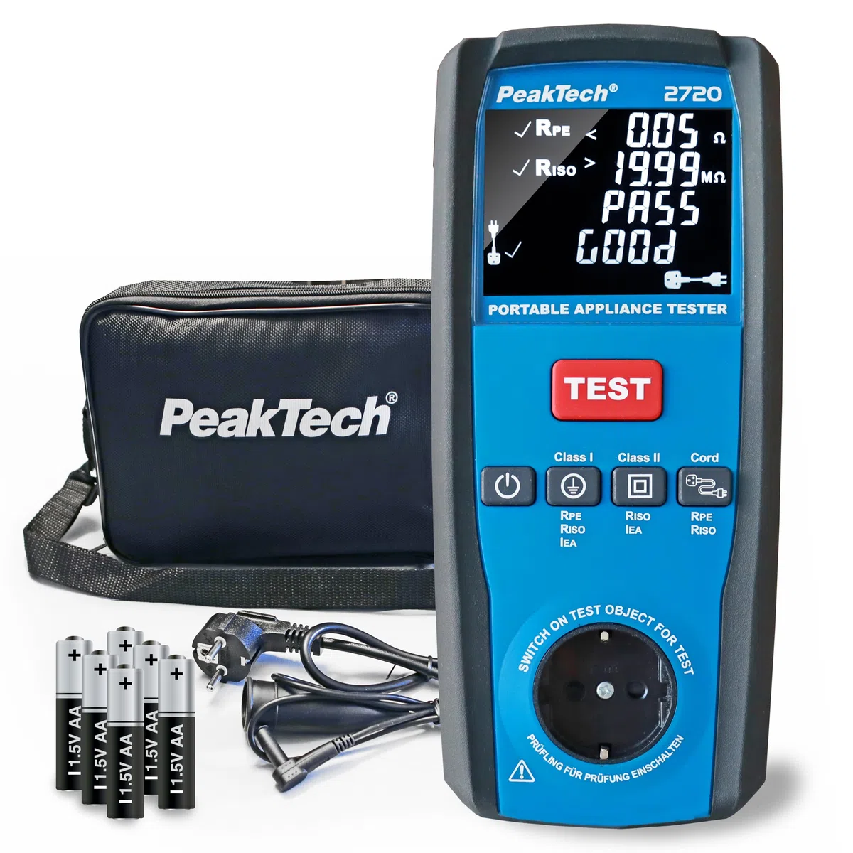 PeakTech 2720 - PAT Gerätetester für ortsveränderliche Geräte