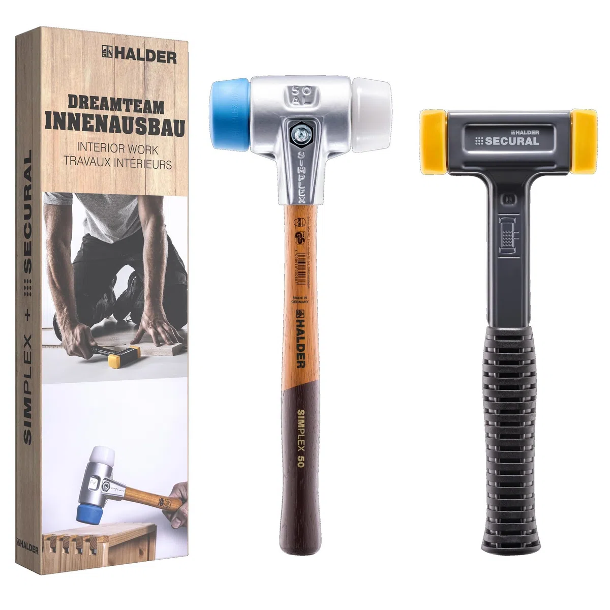 HALDER Aktionsbox Dreamteam Innenausbau SIMPLEX-Schonhammer TPE-soft Superplastik SECURAL-Schonhammer 3117s003