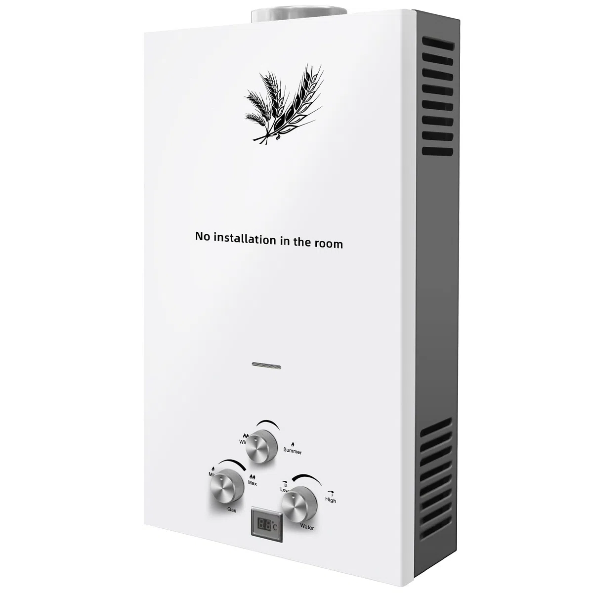Gas Durchlauferhitzer 6 LPM 12KW LPL Propan/Butan Gas Durchlauferhitzer, ultra-niedriger Startwasserdruck, geeignet für den Hausgebrauch und im Freien (6L 12KW)