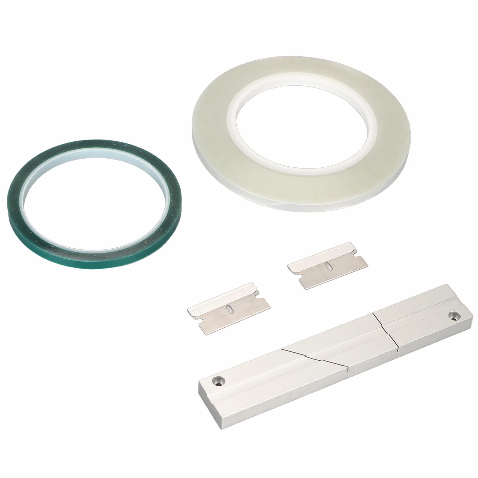 ASHATA 1/4 10 Zoll Bandspulen Bandspleißset, Open Reel Audio Spleißset mit Bandspleißblock, Spleißband und Führungsband, für Reel to Reel Tonbandgeräte