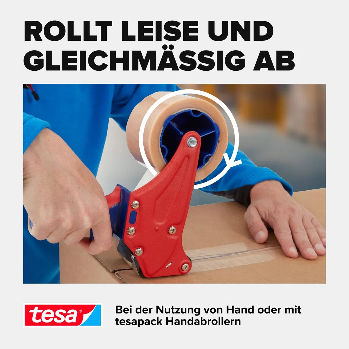 tesa tesapack Solid & Strong im 6er Pack - leise abrollbares Paketband - Packband zum sicheren Verschließen von Paketen - 6 Rollen je 66 m x 50 mm - transparent