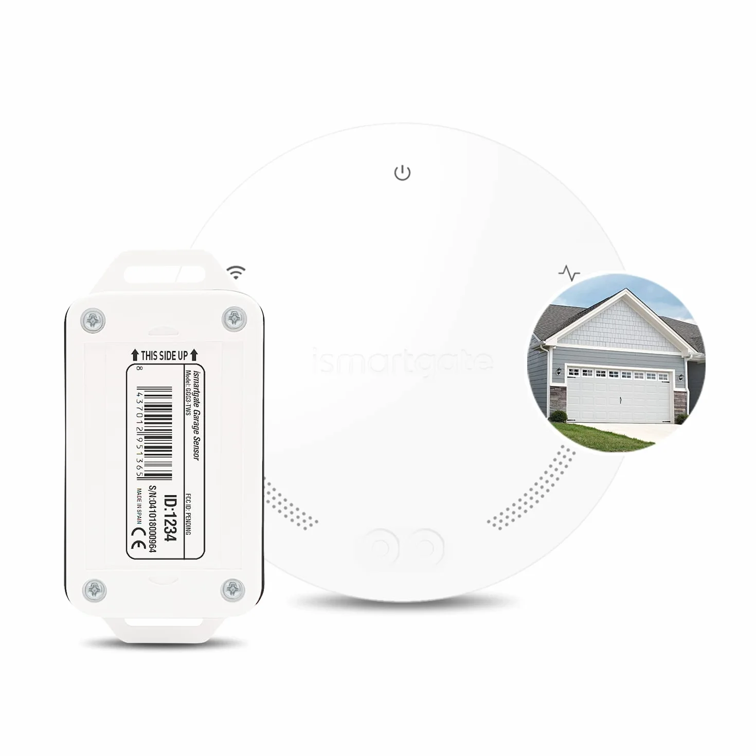 ismartgate Mini Smart WLAN Garagentoröffner kompatibel mit Amazon Alexa, Google Home, Samsung SmartThings und iFTTT.
