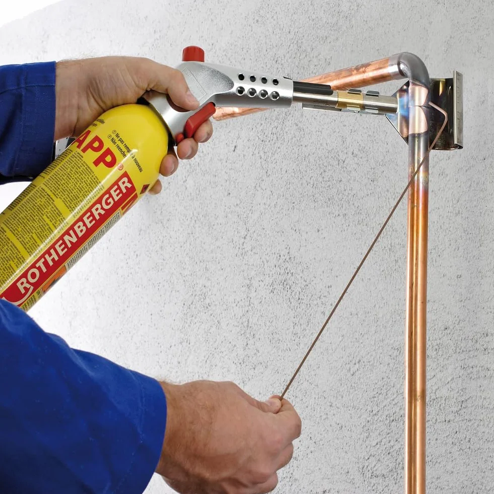 ROTHENBERGER SUPER FIRE 3 m. Zyklonbrenner,7/16"-EU | 35436 | Effizientes Hartlöten bis 28 mm & Weichlötarbeiten bis 35 mm, Twist,N' Load"-System, Lötgerät, Hartlöten, Weichlöten