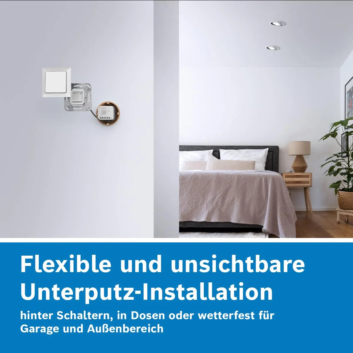 Bosch Smart Home Licht-/Rollladensteuerung II, Licht & Rollläden smart machen, App- & Sprachsteuerung, Automationen & Zeitpläne, Apple Home, Google Home & Alexa kompatibel, Controller II erforderlich