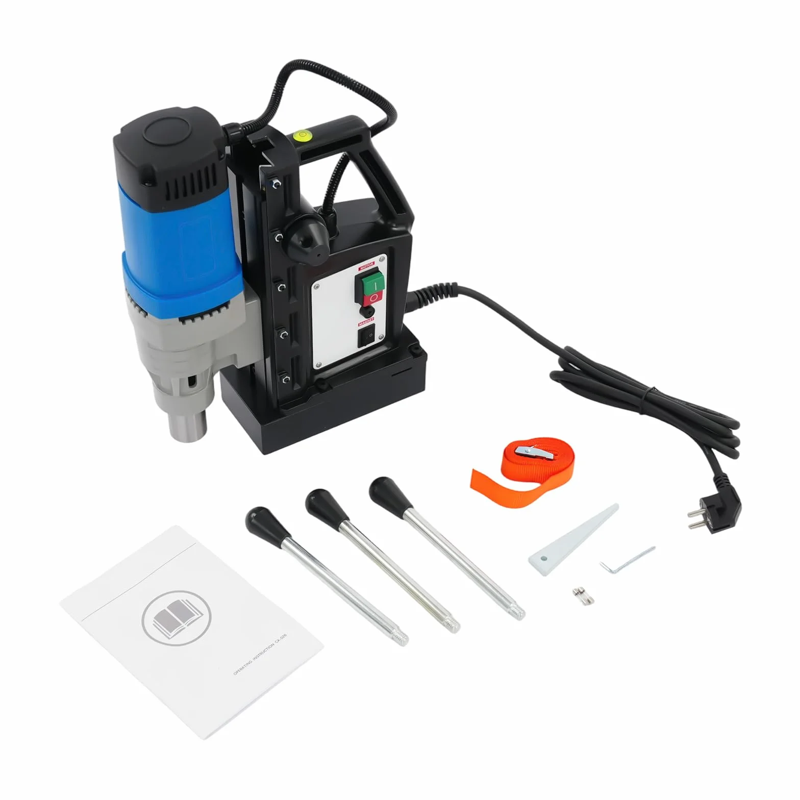 1680W Industrielle Magnetbohrmaschine Professionelles Magnetbohrgerät Komplettset mit Zubehör und Ersatzsicherungen für maximale Arbeitssicherheit auf Baustellen