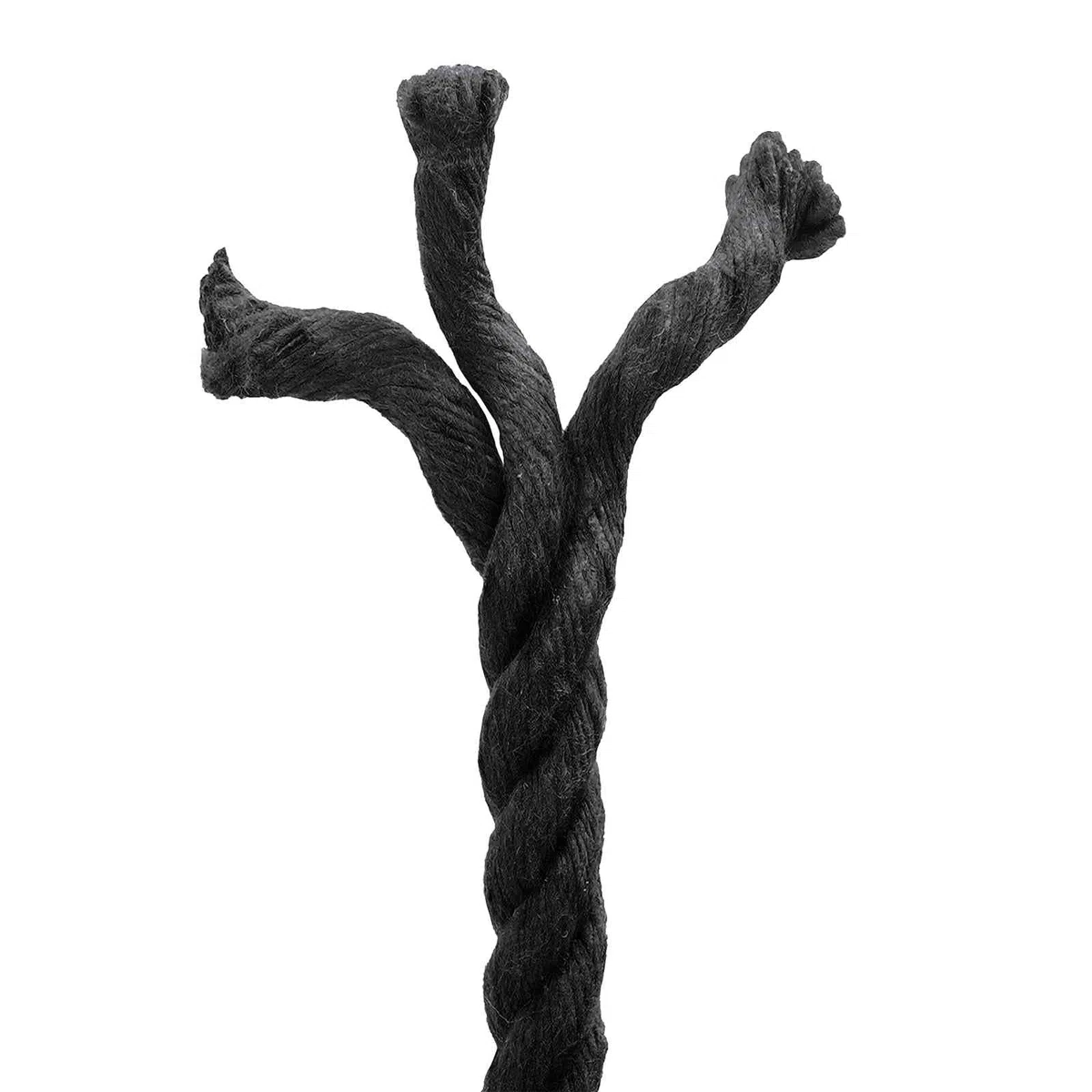 Baumwollseil 250m Kordel 10mm Schwarz, 3-lagig gedrehtes Naturseil aus 100% Baumwolle, Robustes Makramee Garn für DIY Bastelarbeiten, Deko und Garten