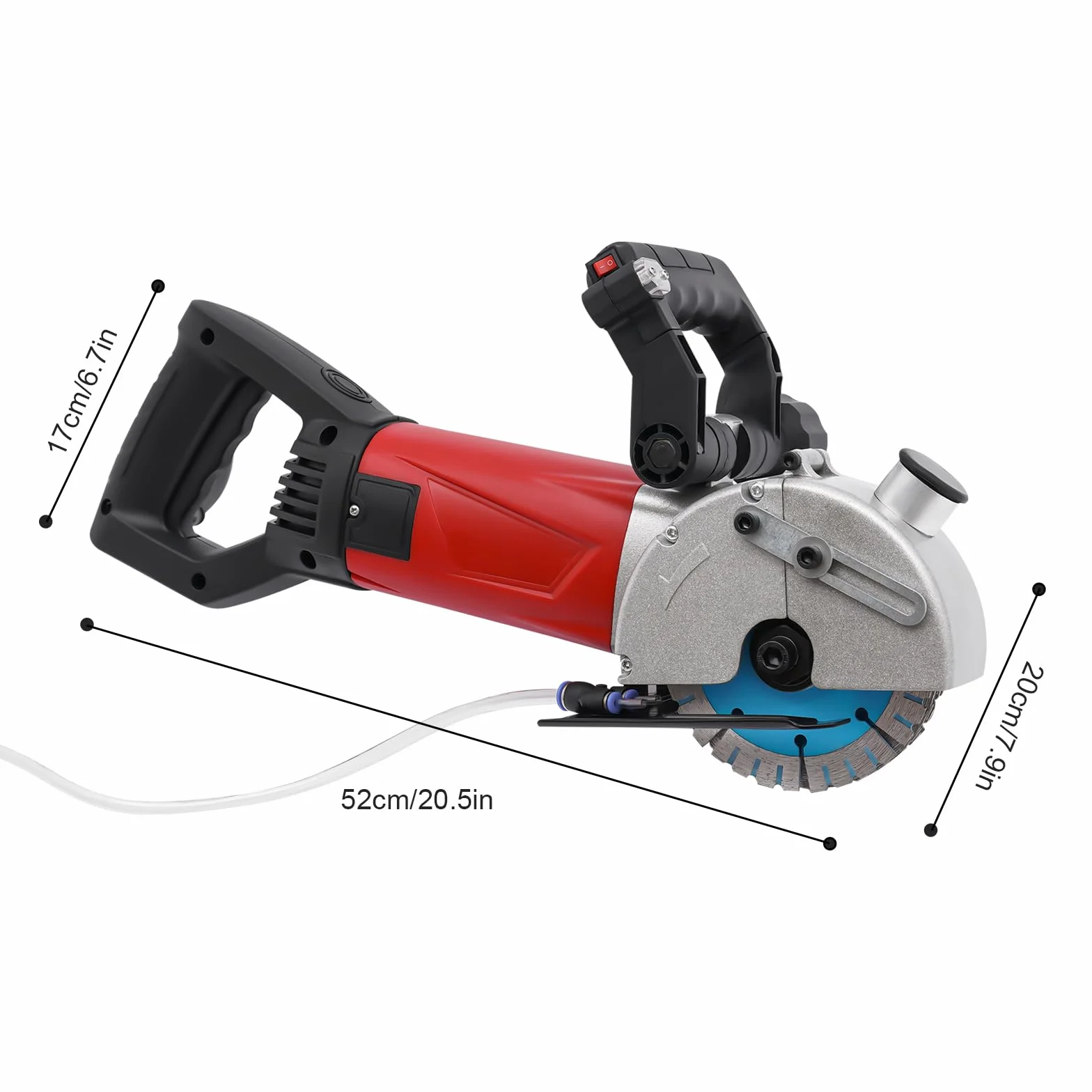 Mauernutfräse 2800W Schlitzmaschine mit Laser - Wandhobelmaschine für Beton, Holz und mehr - Inklusive 5 Diamantklingen und Zubehör