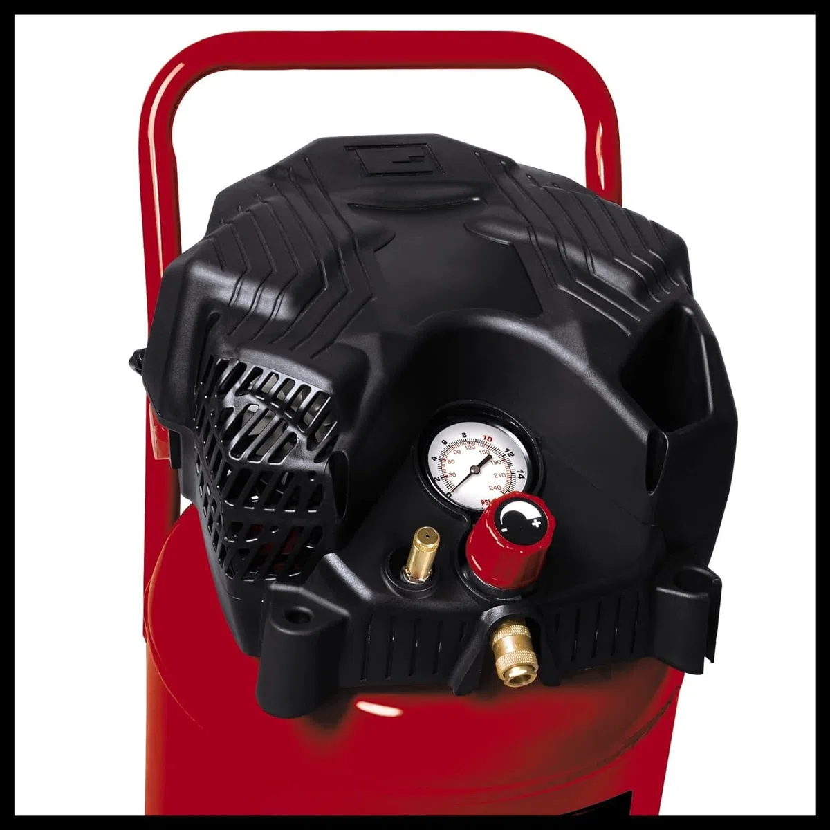 Einhell Kompressor TC-AC 240/50/10 OF (1500 W., max. 10 bar, 50 l-Tank, 240 l/min Ansaugleistung, Motordrehzahl 18000 min^-1, Druckminderer, Manometer, ölfrei)