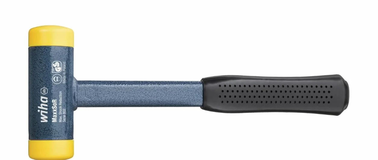 Wiha Schonhammer rückschlagfrei, mittelhart mit Stahlrohrstiel (02127) 50 mm
