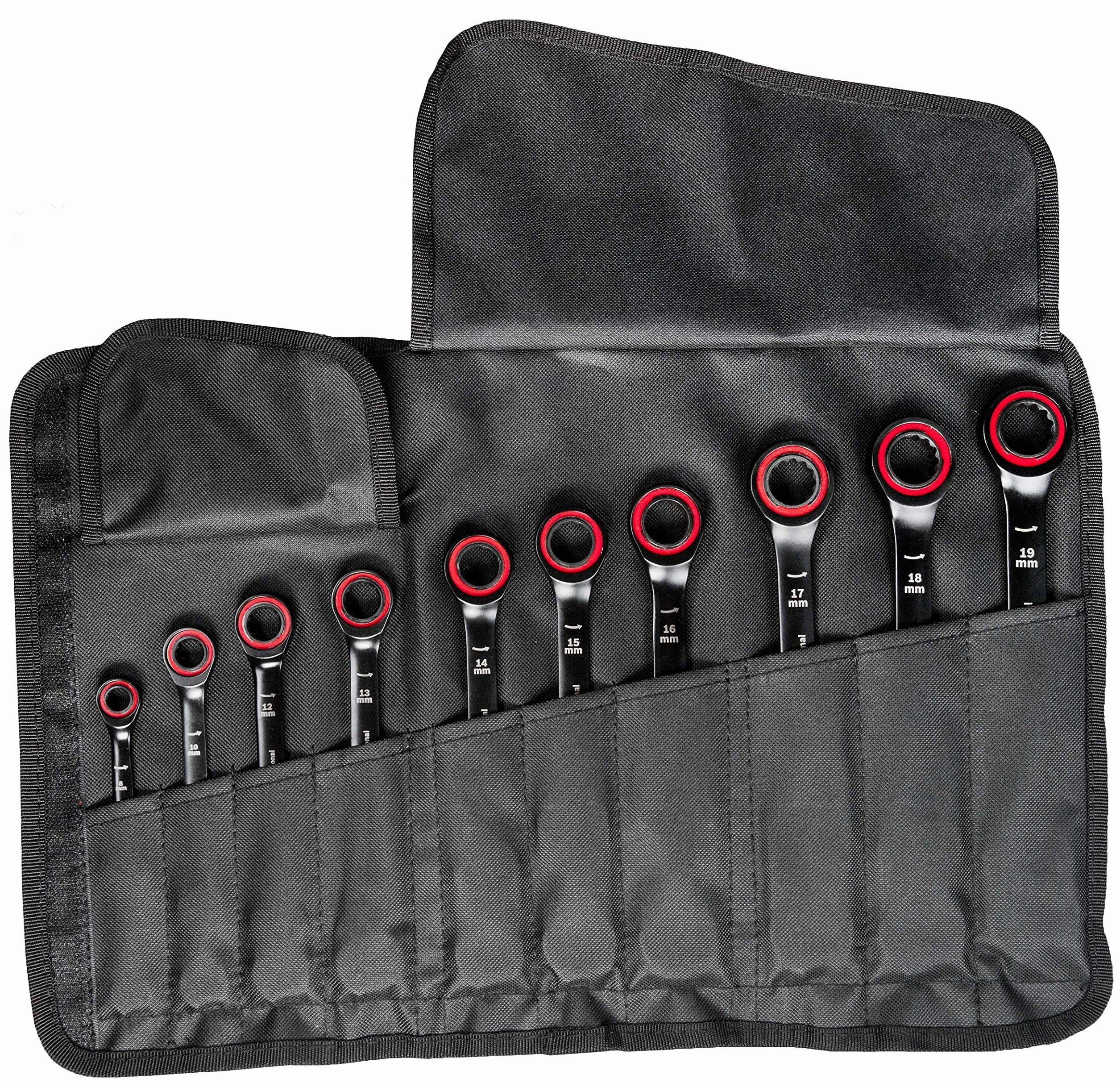 Bosch Professional Schraubenschlüssel Set 10tlg. (8/10/12/13/14/15/16/17/18/19 mm, Tasche) - Amazon Exclusive