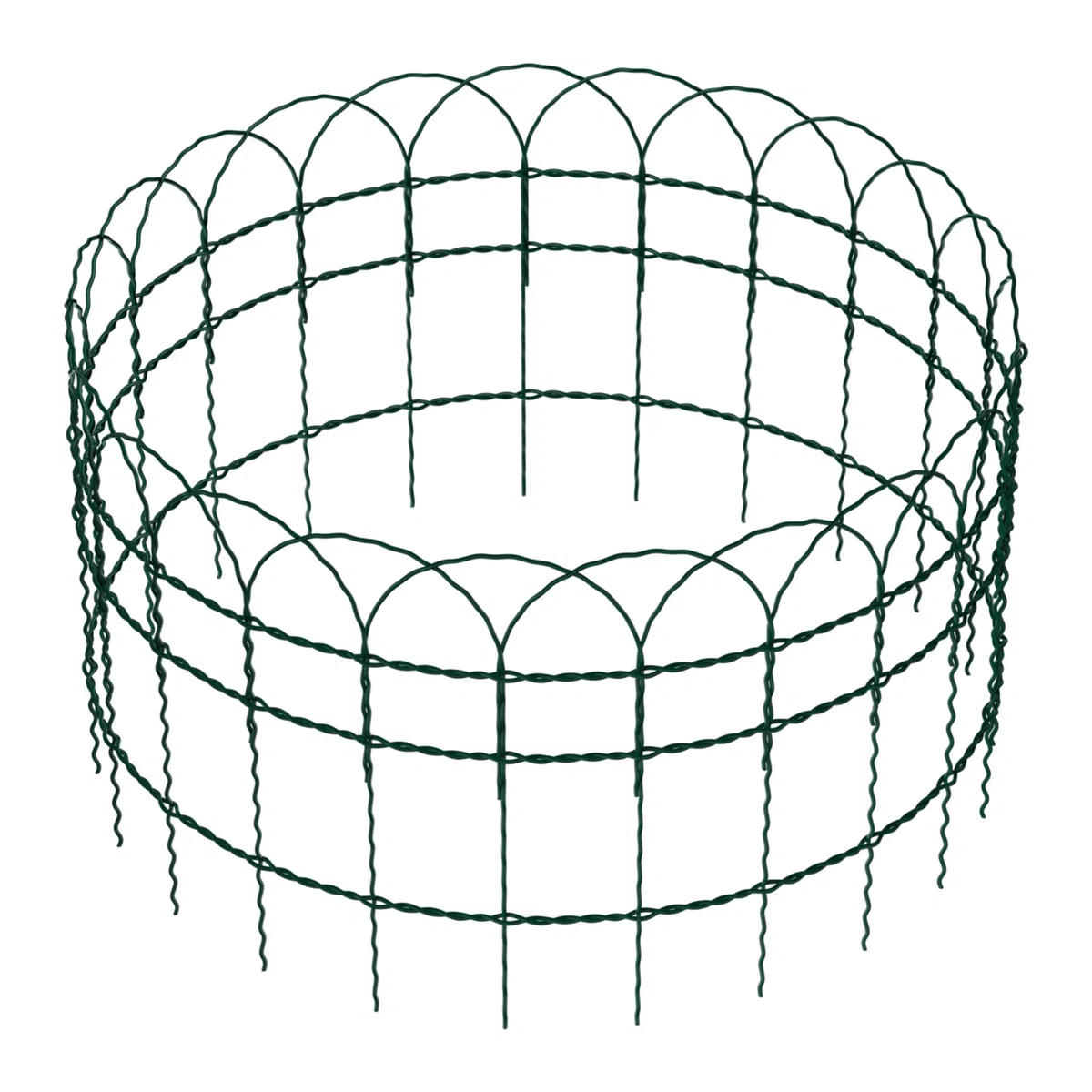 Wiltec Gartenzaun 0,4 x 25 m grün, Maschendrahtzaun Stahl PVC-beschichtet, Drahtzaun 9 x 15 cm Maschen, Zaun für Garten, Maschenzaun einfache Montage