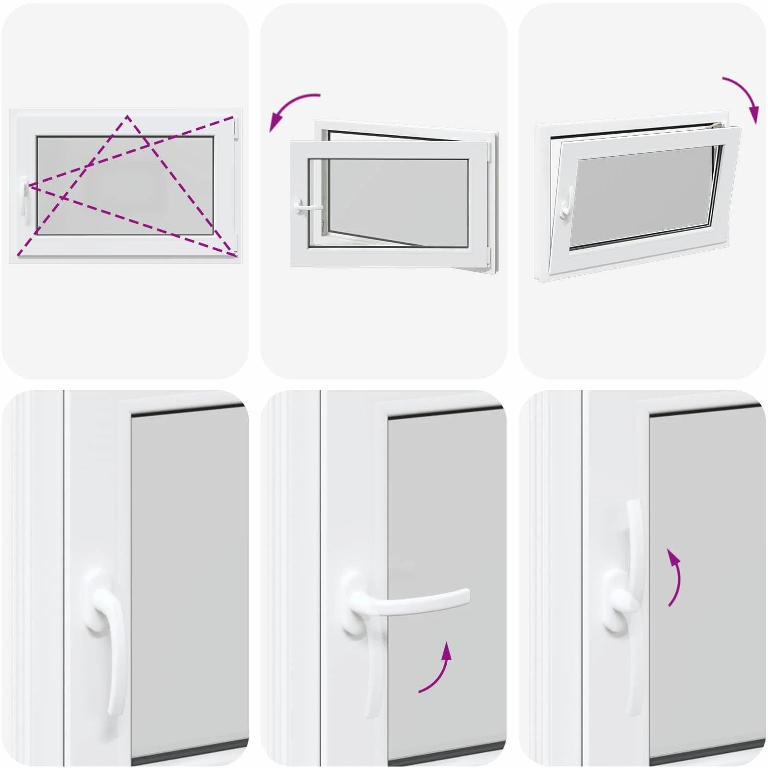 vidaXL Kellerfenster RISOR 90 x 50 cm PVC und Glas Weiß, Moderne und langlebige Wärmedämmung für Fensterdesign, schalldichte PVC-Glas-Elemente