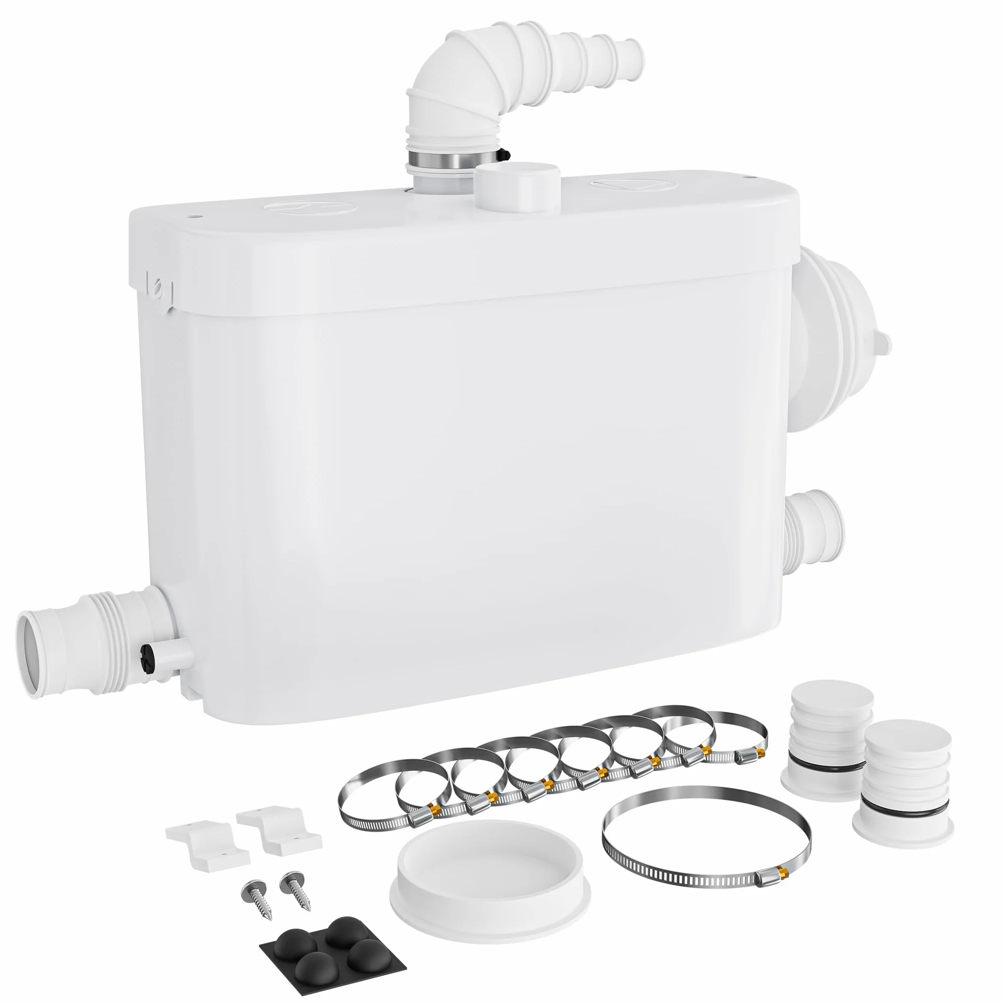XPOtool 3/1 Kleinhebeanlage mit seitlichem Anschluss, Hebeanlage 450 W mit Häcksler, Abwasserhebeanlage bis 7,5 m, Fäkalienhebeanlage für WC und Dusche
