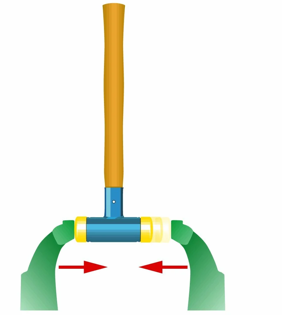Wiha Schonhammer rückschlagfrei, mittelhart mit Stahlrohrstiel (02127) 50 mm