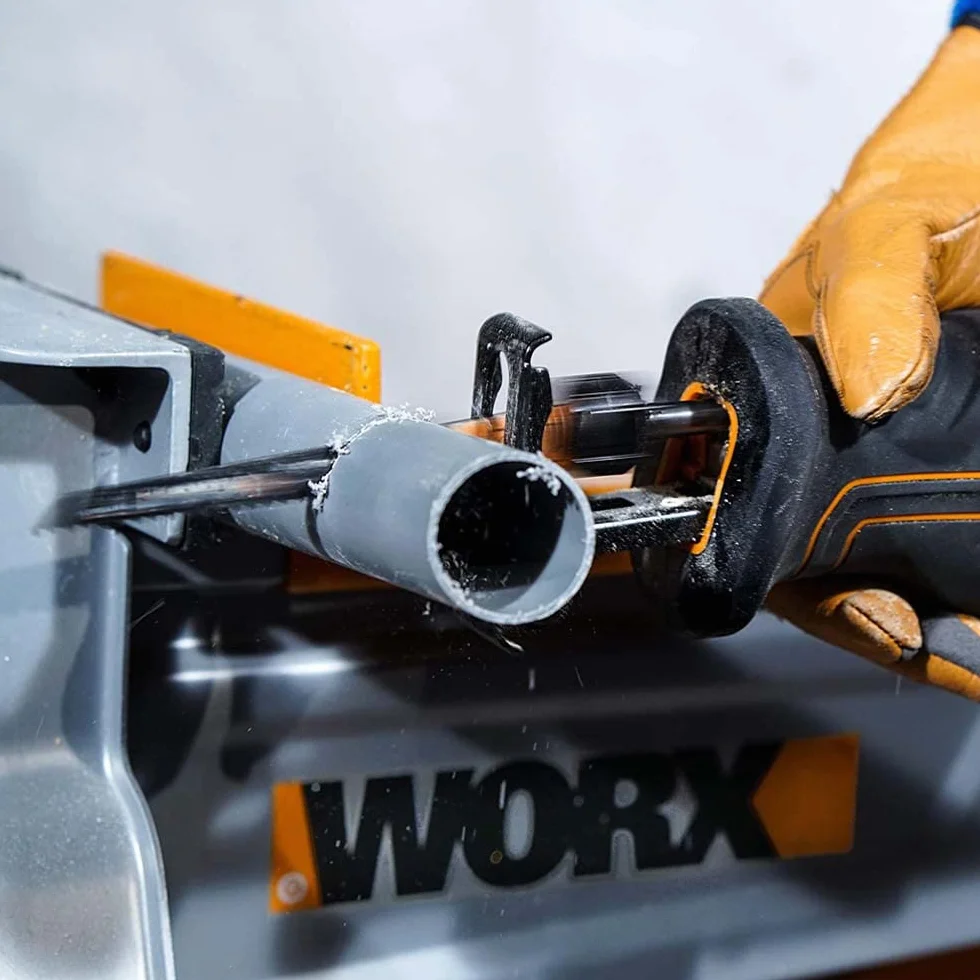 WORX WX500.9 Akku-Säbelsäge 20V, leistungsstarke Säbelsäge mit ergonomischem Design, variable Geschwindigkeit (inkl. Holz- & Metallsägeblatt, ohne Akku & Ladegerät)
