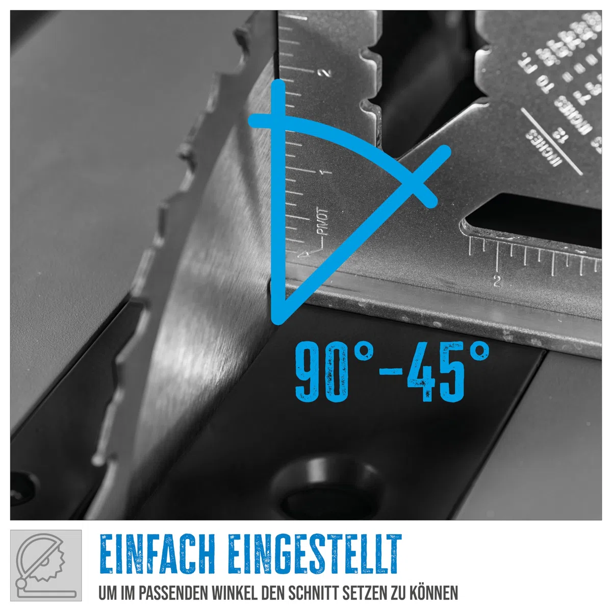 Güde 55150 Tischkreissäge GTKS 315/230V (2000W, Verzinkter Arbeitstisch, 83 mm Schnitthöhe, Transporträder, Fahrgriff)