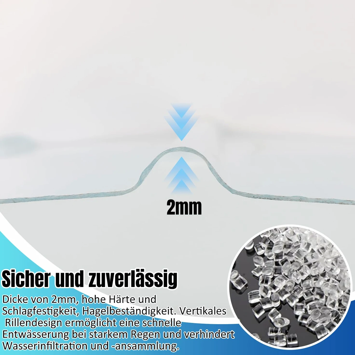 Wellplatten, 2 mm FRP-Trapezprofil-Wellblech, 90 * 120 cm Wellplatten Transparent, Dachplatten Wetterfest, Dach Profilplatten Trapez, Beleuchtungspaneele, 10 Stück