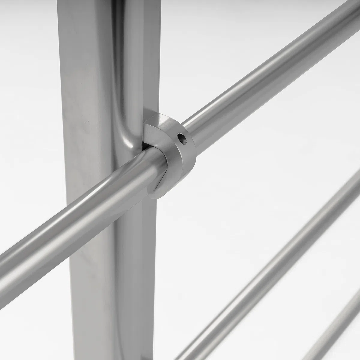 DOLLE Brüstungsgeländer Set aus Aluminium seitliche Montage Tropfenform 150 cm