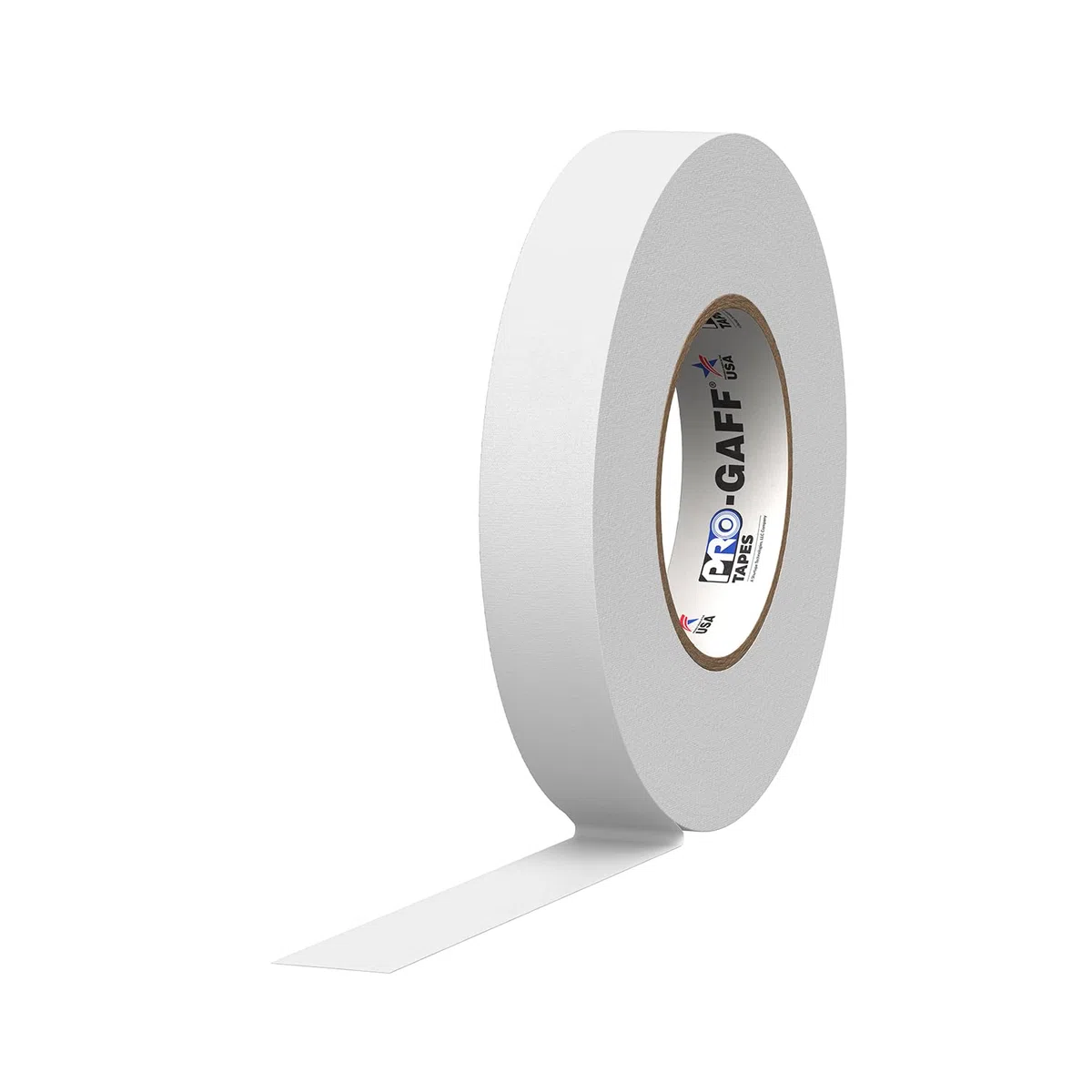 ProTapes Pro Gaff Premium-Gaffer-Klebeband mit Gummi-Kleber, 2,5 cm breit, 45,7 m lang, Weiß (1 Stück)