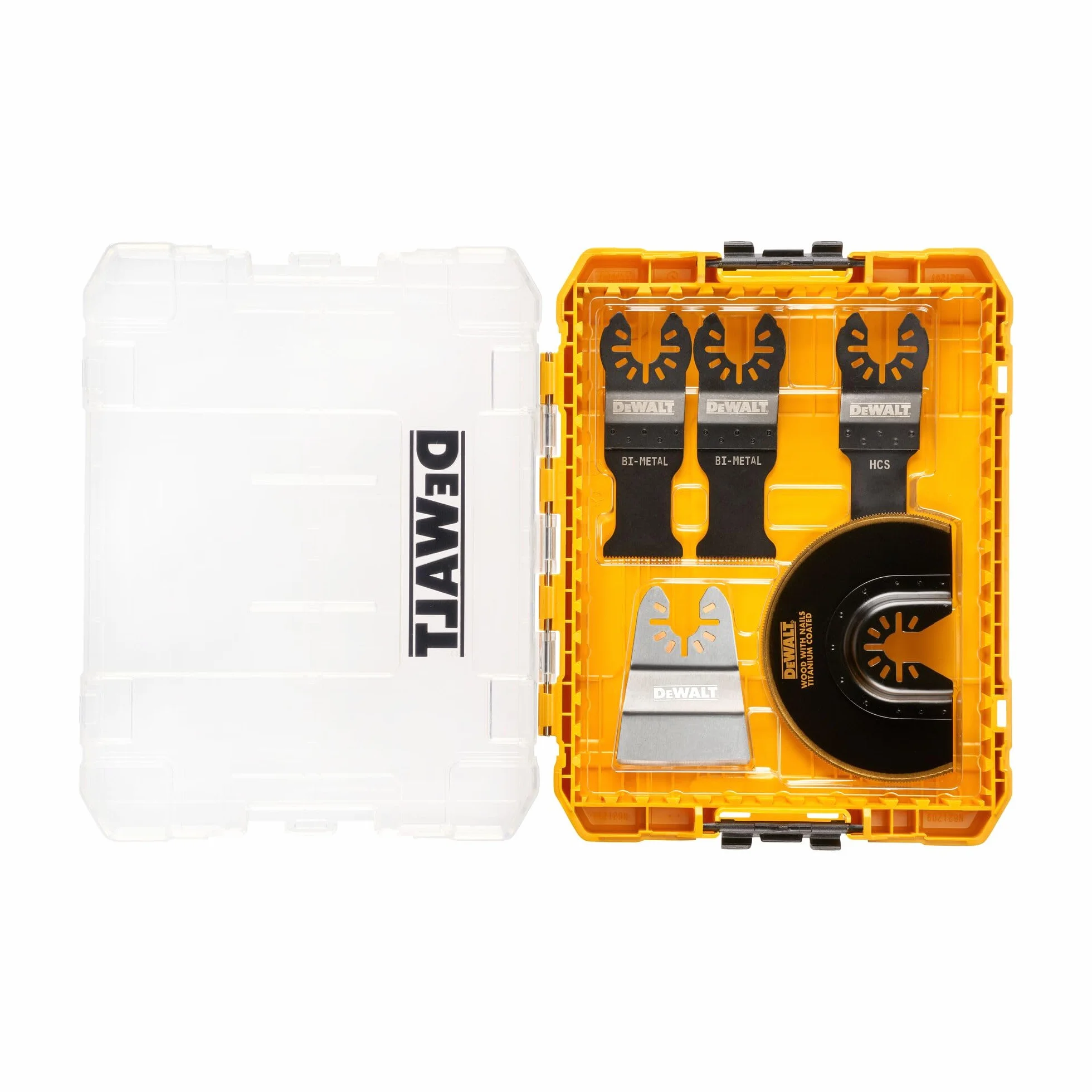 DEWALT 5-teiliges Multi-Tool Zubehör-Set (mit Multi-Fit Aufnahme, in mittlerem TOUGHCASE zur praktischen Aufbewahrung), DT20761-QZ