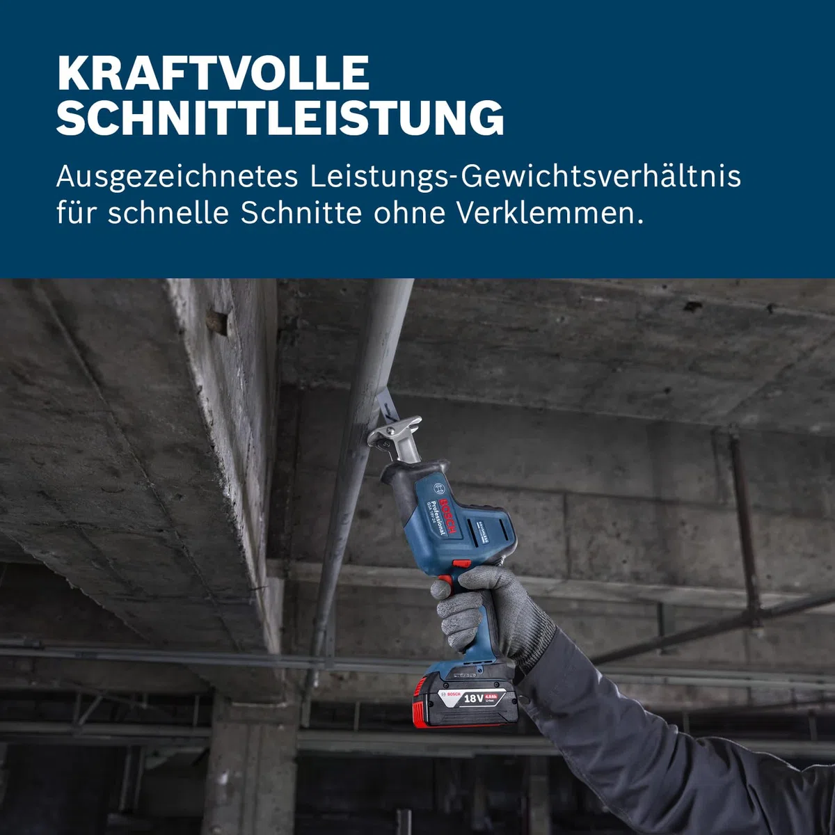 Bosch Professional 18V System Akku Säbelsäge GSA 18V-24 (inkl. Sägeblatt S922EF, S2345X)