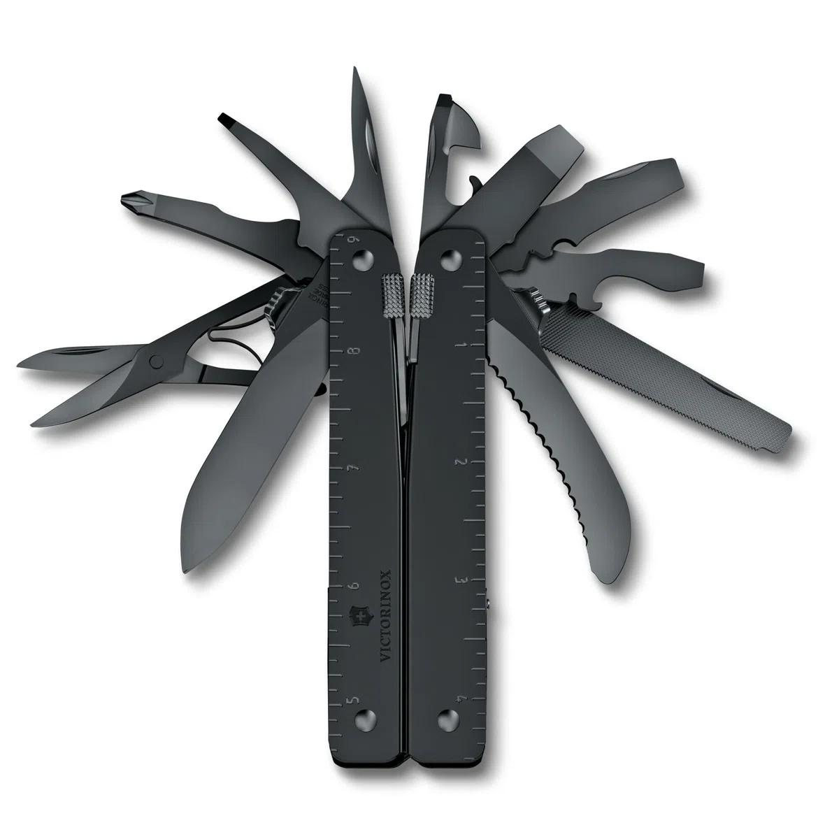 Victorinox Schweizer Taschenmesser Swiss Tool Spirit MXBS, 26 Funktionen, Multitool Inkl. Zange, Schraubendreher, Dosenöffner, Nylon-Gürteltasche, Schwarz