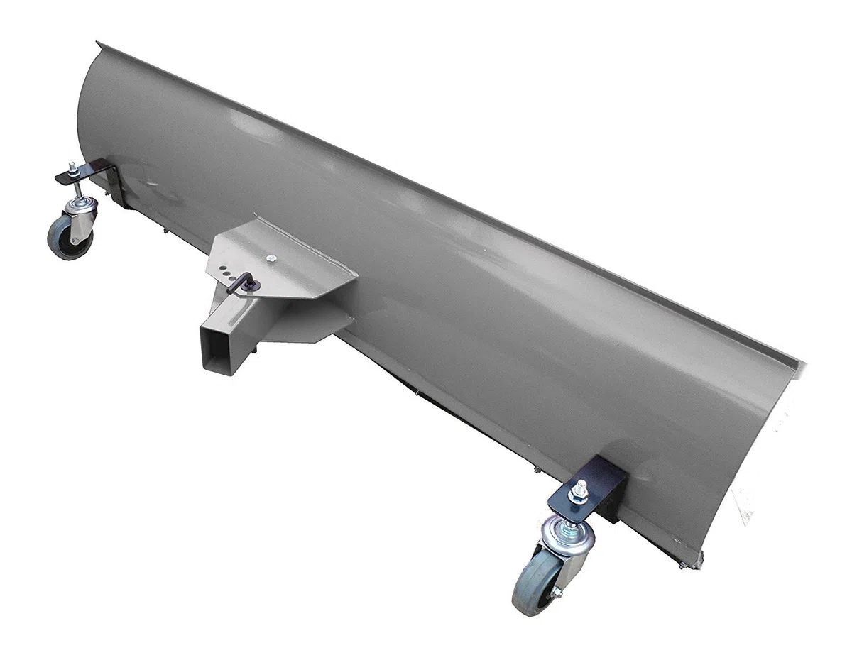 SRM Design Räumschild Schneeschild für Einachser/Rasentraktor mit Rollen Grau 100 x 40 cm