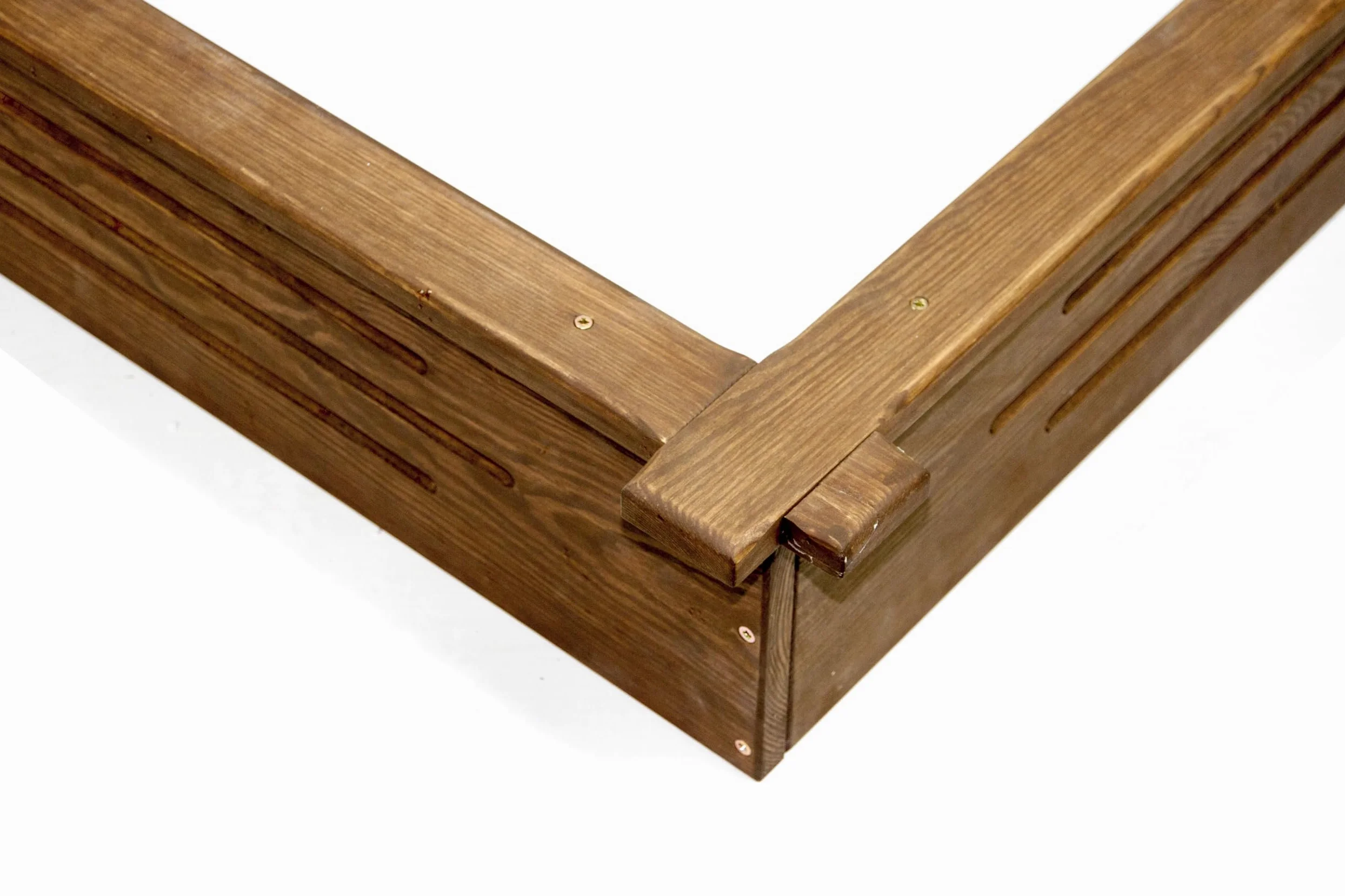 Grabrahmen aus Holz – Holzrahmen für Grab – Grabumrandung 190x90x20 cm – Imprägniertes Kiefernholz – Farbe Nussbaum – Wetterfest – Einfache Montage
