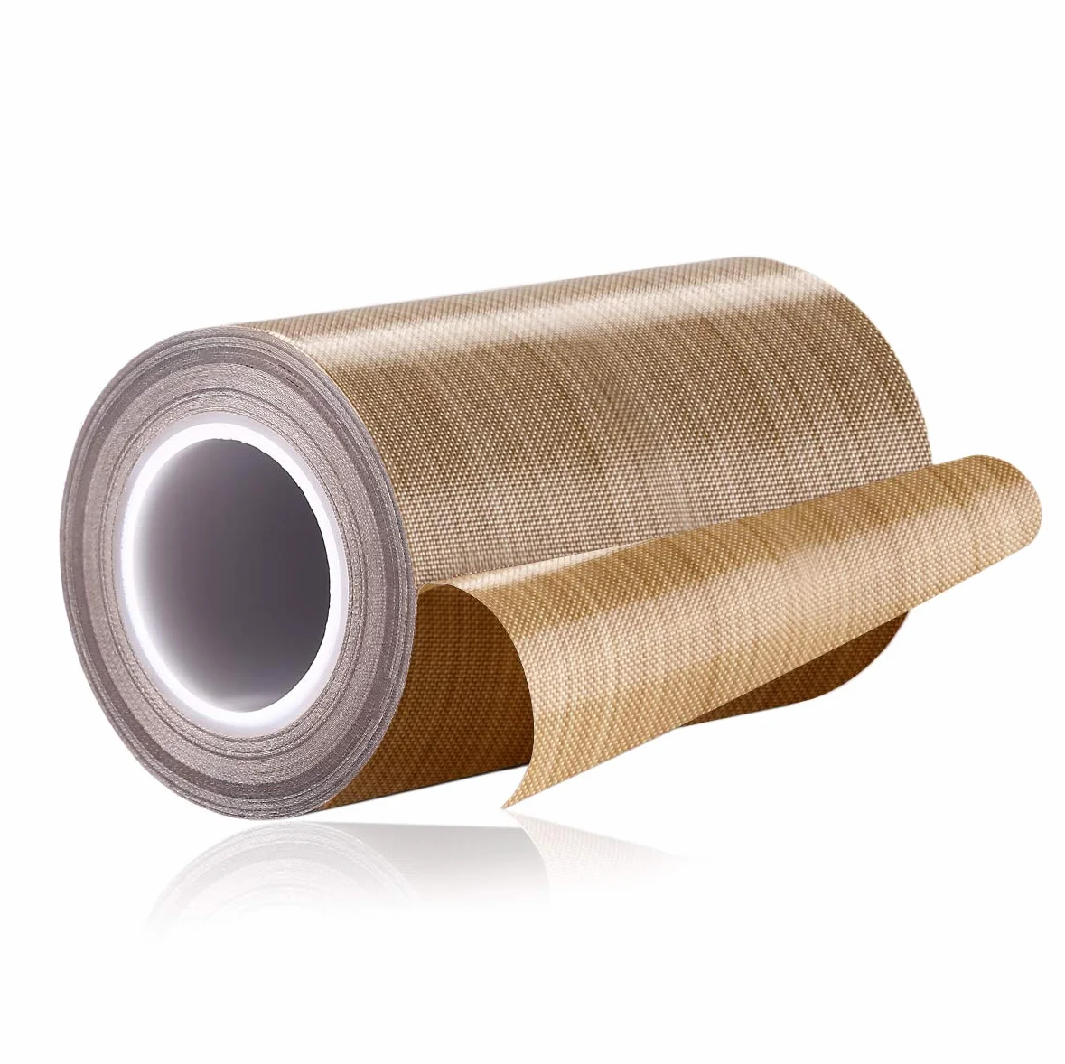 Large Size:100mm PTFE Coated Fiberglass Teflon Tape,high Temperature Tape;Welding Sealing Tape; -196℃ - +300℃ (100mm x 12yards x 0.18mm, Brown 3)