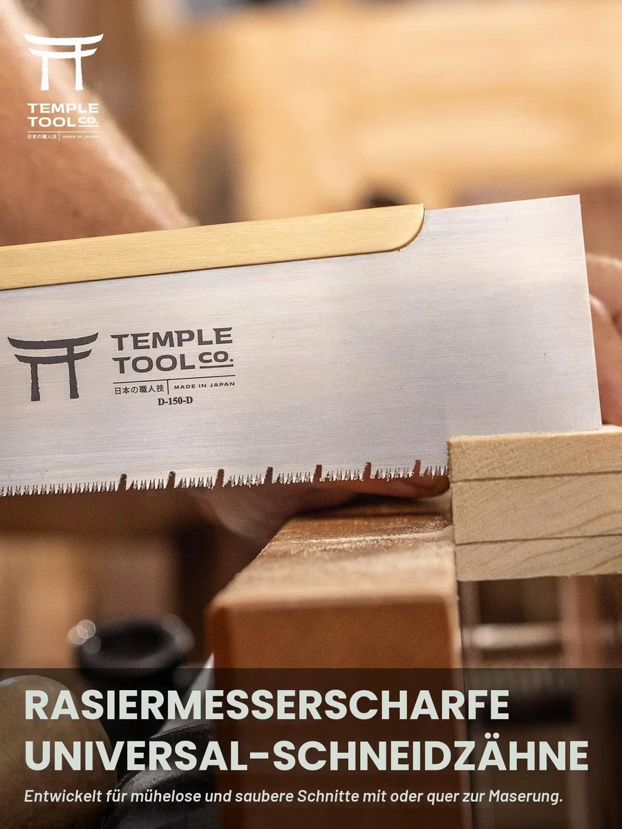 Japanische Zugsäge Dozuki 6 Ripcut Querschnitt Schwalbenschwanzsäge Temple Tool Co.