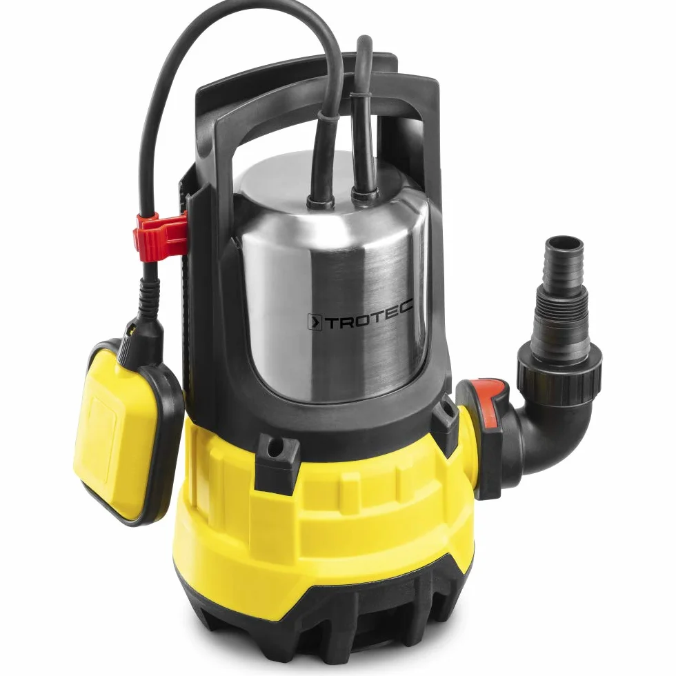TROTEC TWP 11000 ES Schmutzwasser-Tauchpumpe – 20.000 l/h, 1.100 W, Partikel bis 25 mm, Schwimmschalter, Dauerbetrieb, Trockenlaufschutz