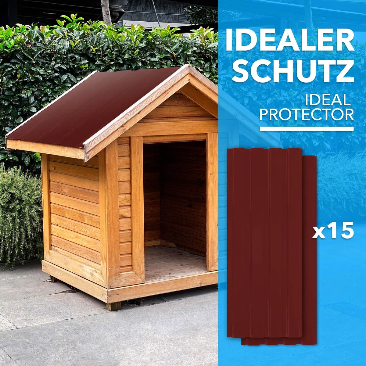 KARAT Trapezblech Set 115x45 cm 7,7 m² Stärke 0,25 mm Stahlblech Dachplatten Wandverkleidung Rot