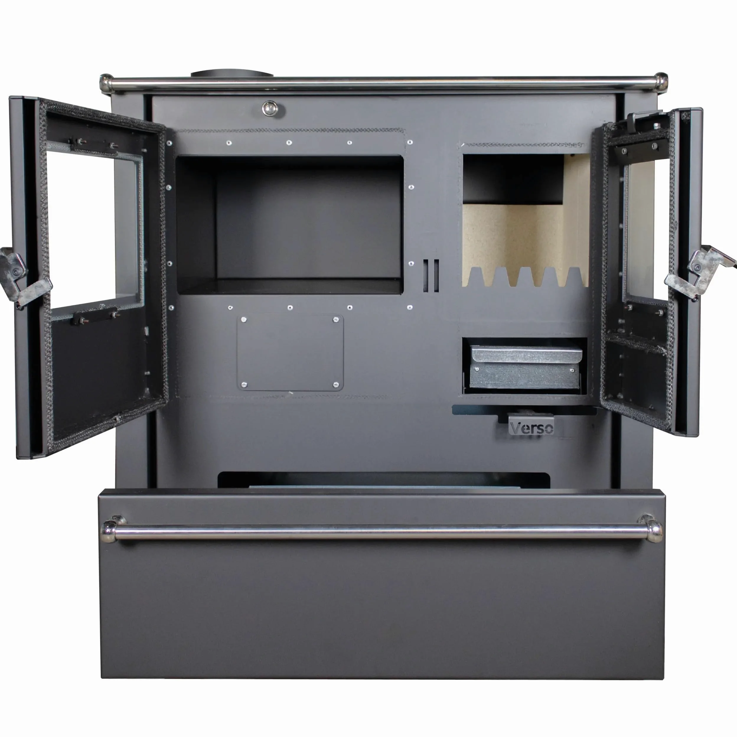 EEK A+ Verso CS Plus Küchenofen Kaminofen Holzherd 7.7 kW - Schwarze Links