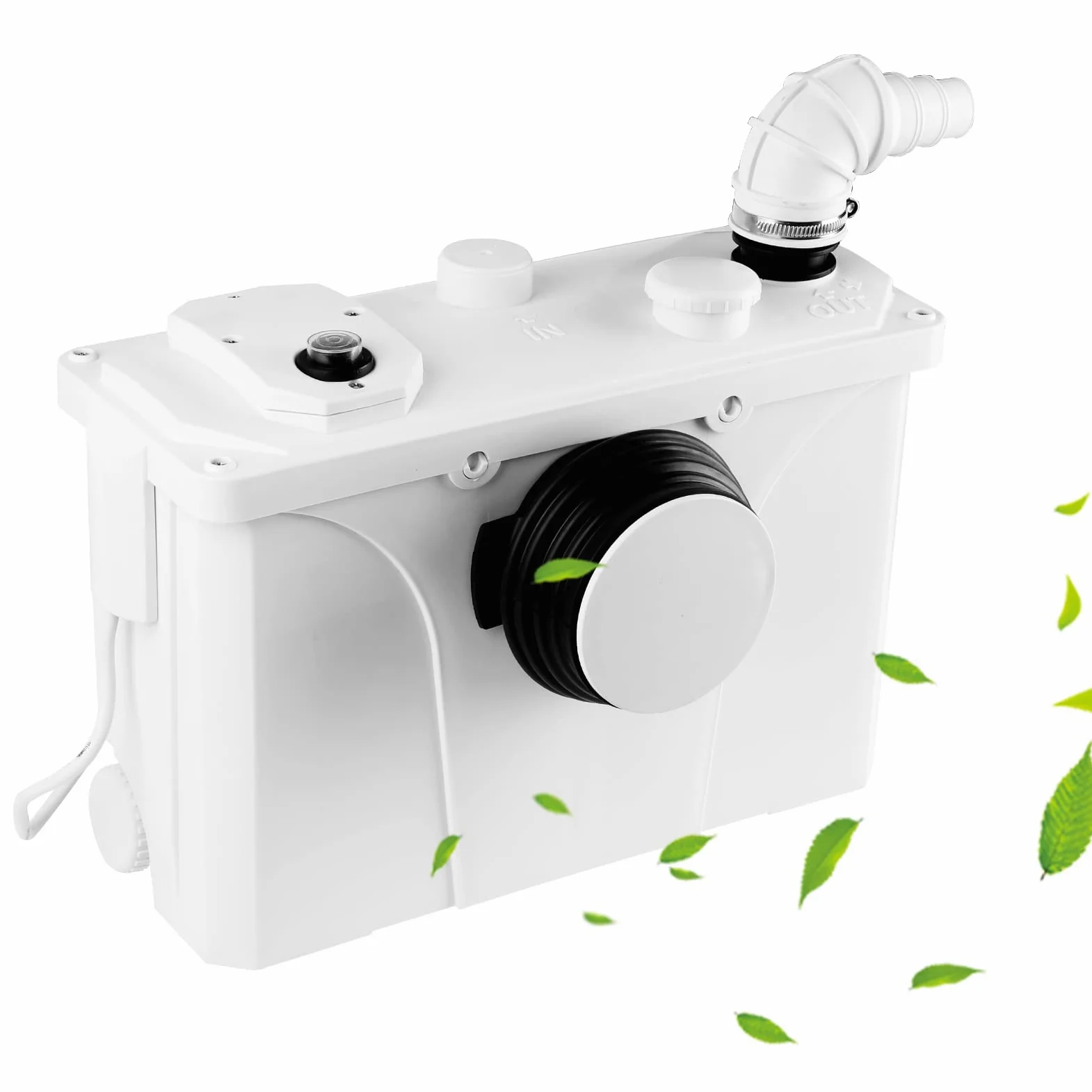 Sonnewelt 700W Hebeanlage, 190 L/min Schmutzwasserpumpen, Fäkalienpumpe mit 4 Einlässe, Haushaltspumpe für Dusche Badewannen Waschbecken Waschmaschine Spülmaschinen