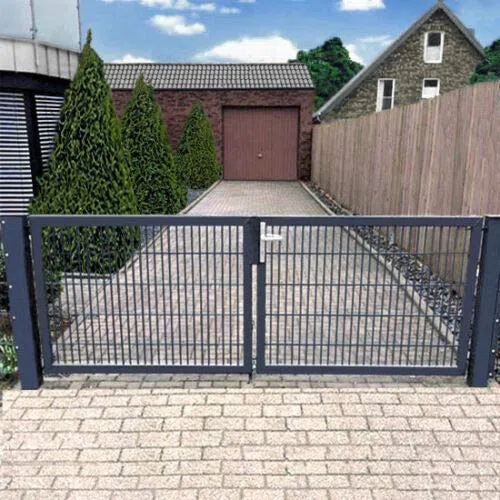 SRM Design Doppelflügeltor Einfahrtstor Gartentor Matten-Tor Hoftor Anthrazit 250cm x 123cm