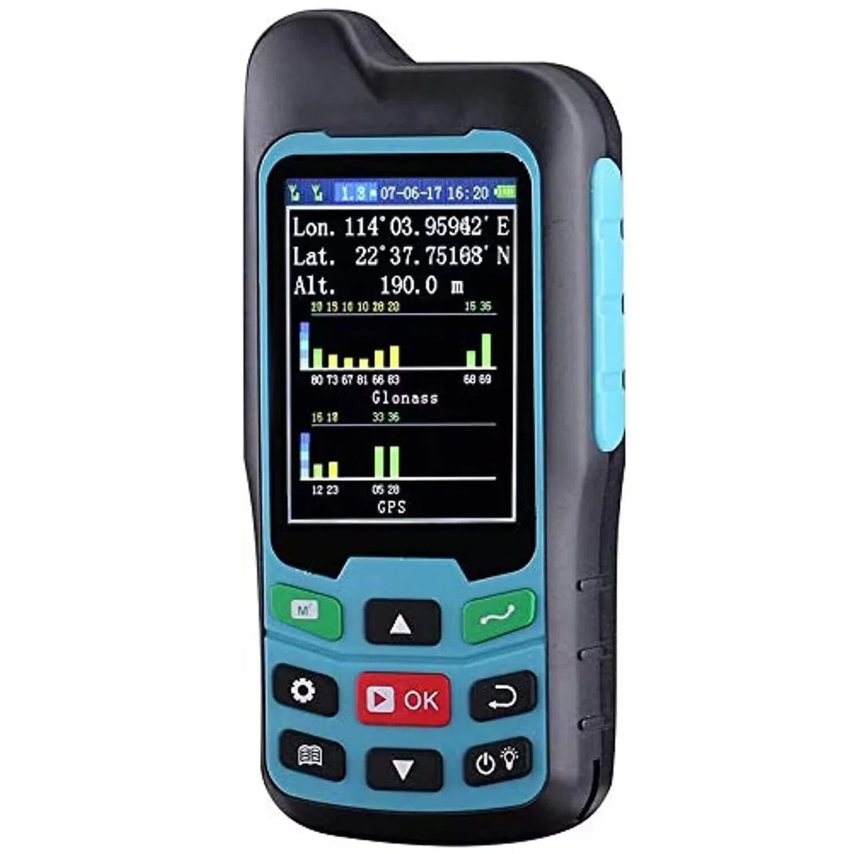 BEVA Handheld GPS GLONASS Beidou (Land Bereich Trail Messgerät, Display Messwerte, Figur Track und automatisch berechnen Preis Messung (inklusive Batterie)