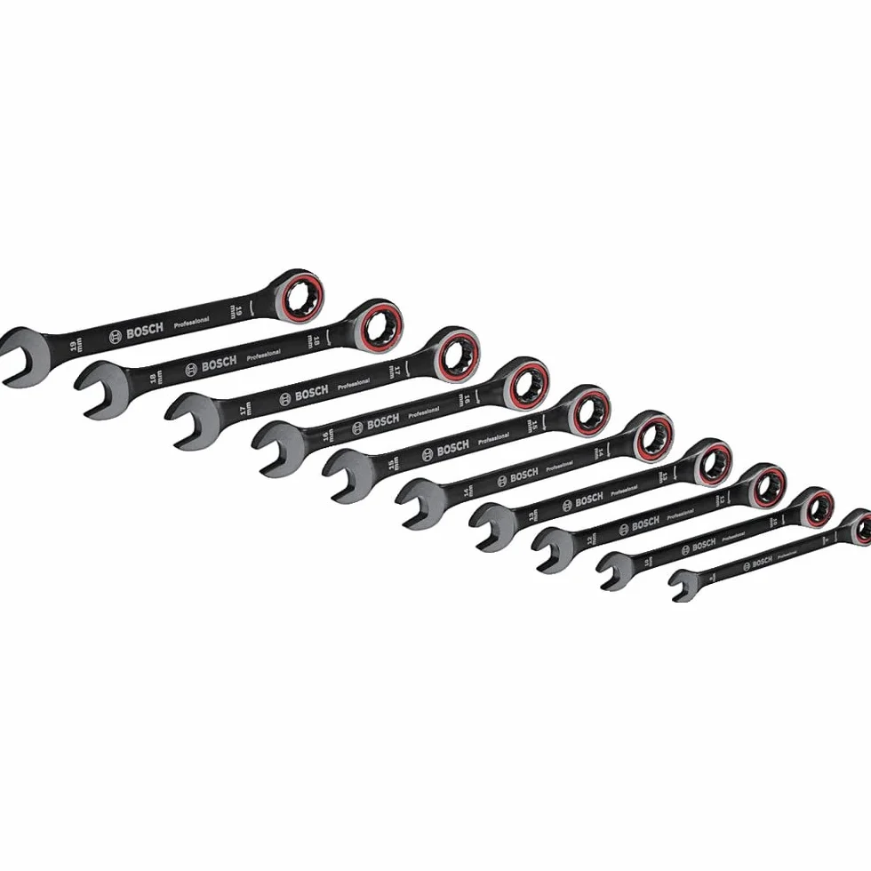Bosch Professional Schraubenschlüssel Set 10tlg. (8/10/12/13/14/15/16/17/18/19 mm, Tasche) - Amazon Exclusive