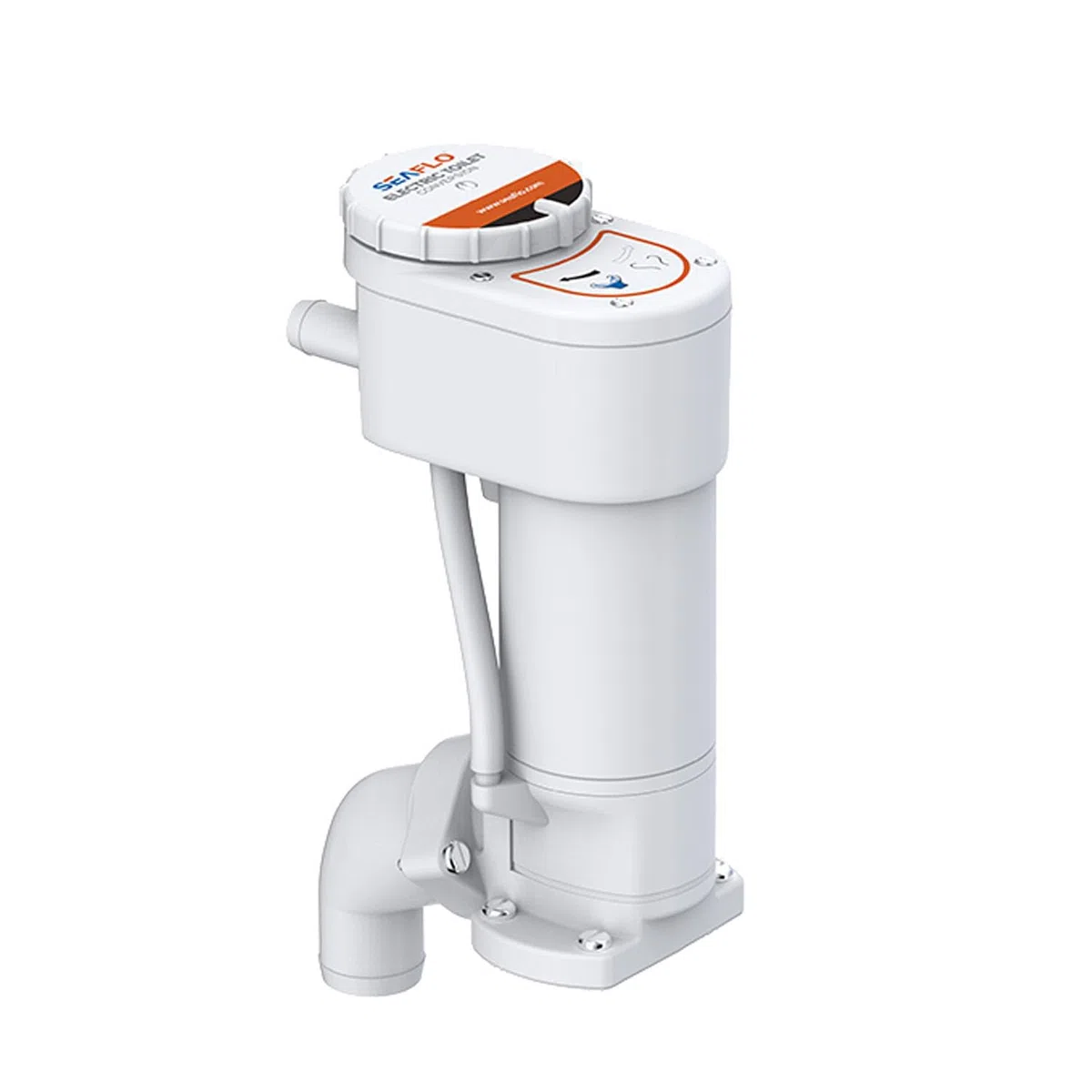 LIGHTEU®, SEAFLO 12V Marine Toiletten Umrüstkit – Elektrische Spül- & Maceratorpumpe für Bootstoiletten, Selbstansaugende Flush-Pumpe 5 GPM, SFMTP1-02