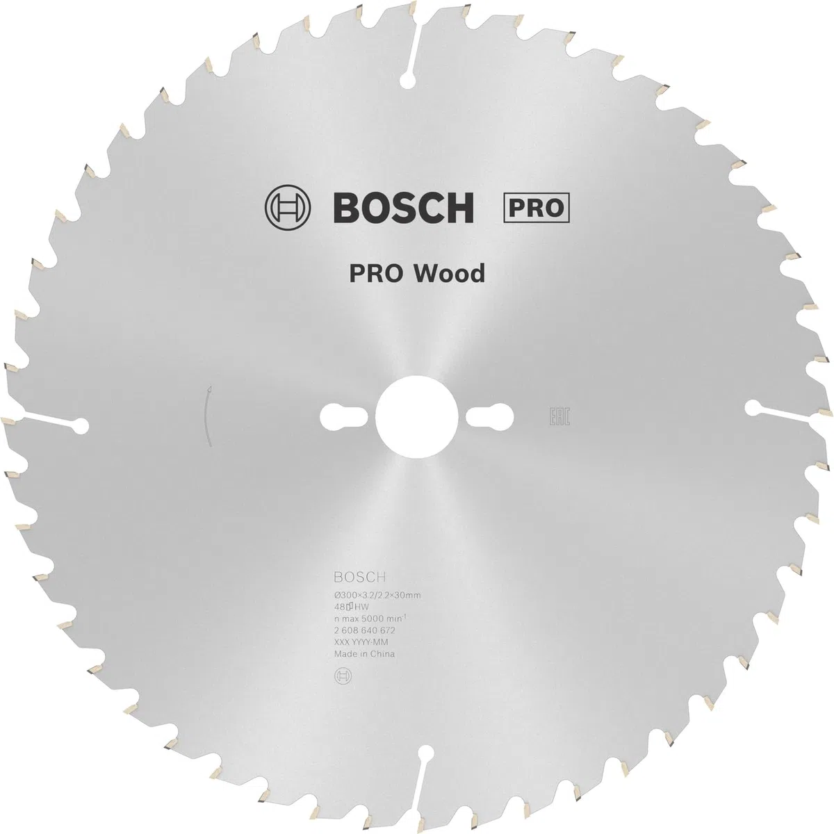 Bosch Professional Kreissägeblatt Optiline Wood (für Holz, 300 x 30 x 3,2 mm, 48 Zähne, Zubehör Kreissäge), 2608640672, Ø 300 mm