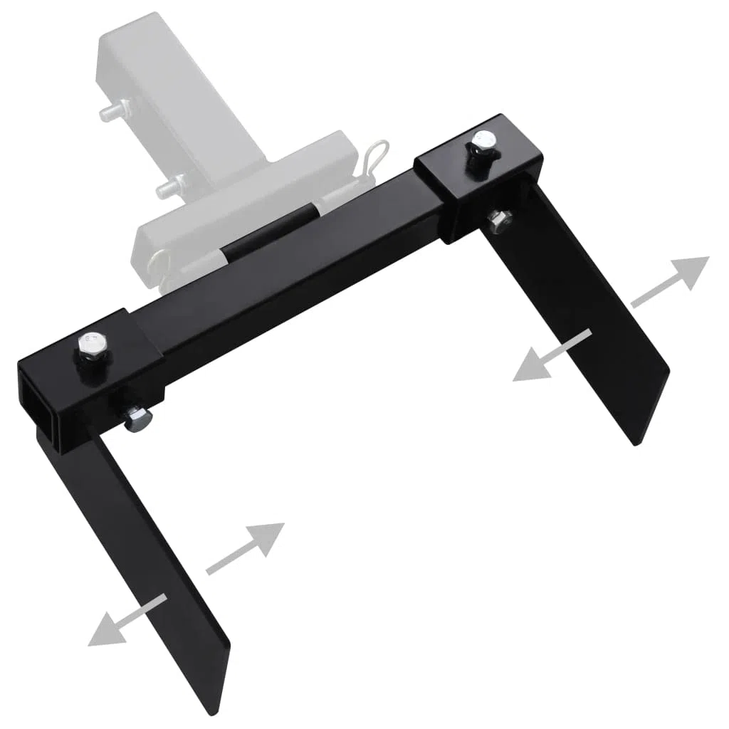 vidaXL Schneepflugadapter für Rasentraktor Rasenmäher Mäher Schneeschild Räumschild Schneepflug Anbausatz Stahl Schwarz 401x220x120mm