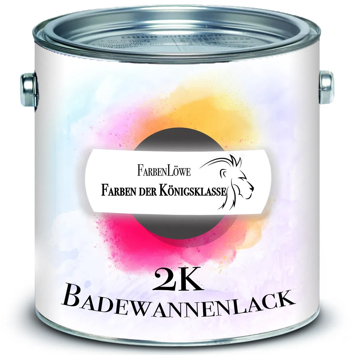 FARBENLÖWE 2K Badewannenbeschichtung MADE IN GERMANY Badewannenlack für Keramik, Emaille, Acryl, Fliesen, Badewanne, Porzellan, Stahl, Fliesen, Kunststoff, GFK hochwertiger Schutz (1 L, Grau)