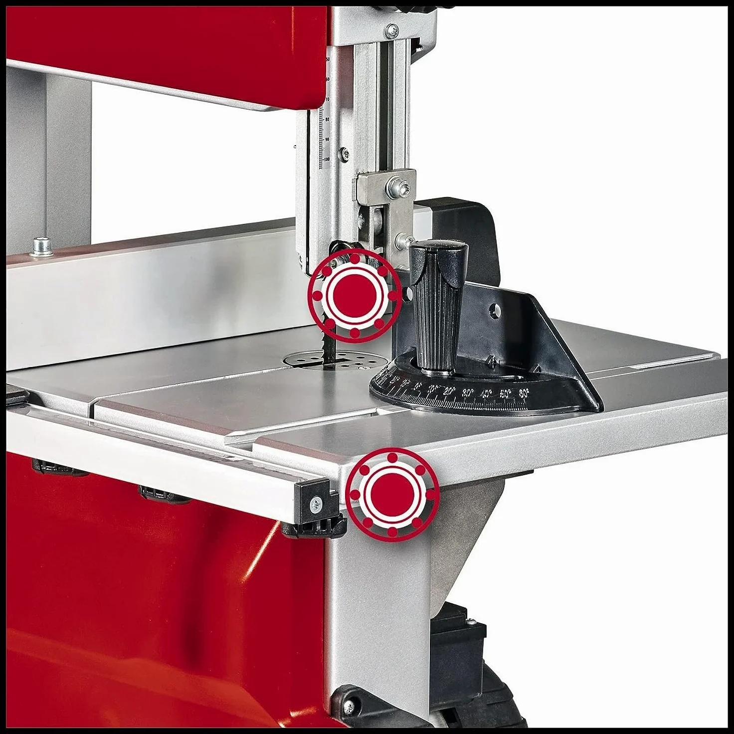 Einhell Bandsäge TC-SB 245 L (400W, max. Sägebandgeschwindigkeit 726m/min, 245 mm Durchlassbreite, max. Schnitthöhe 101 mm, neigbarer Sägetisch, Parallel- und Winkelanschlag, Absauganschluss)